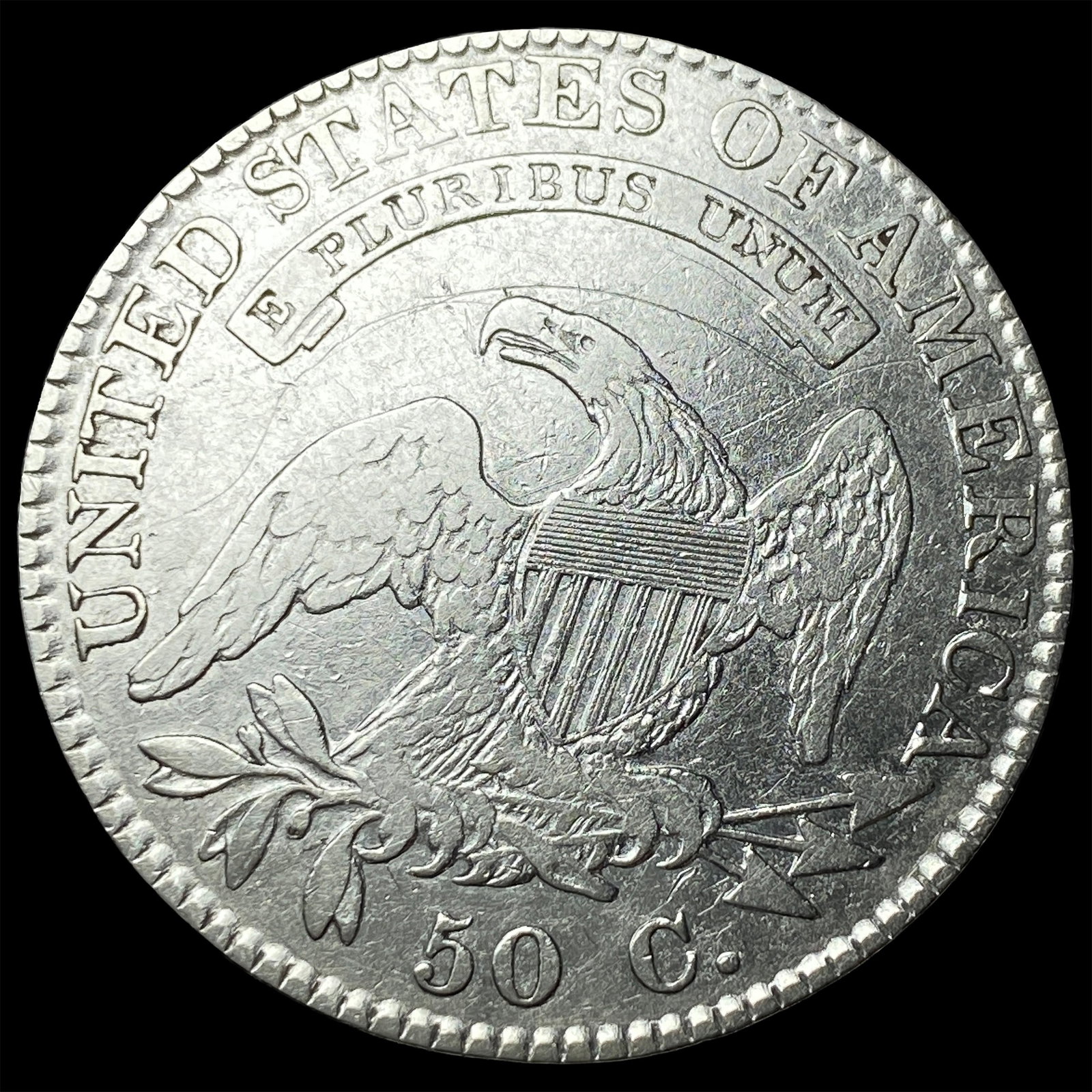 1822 Capped Bust Half Dollar LIGHTLY CIRCULATED - 2