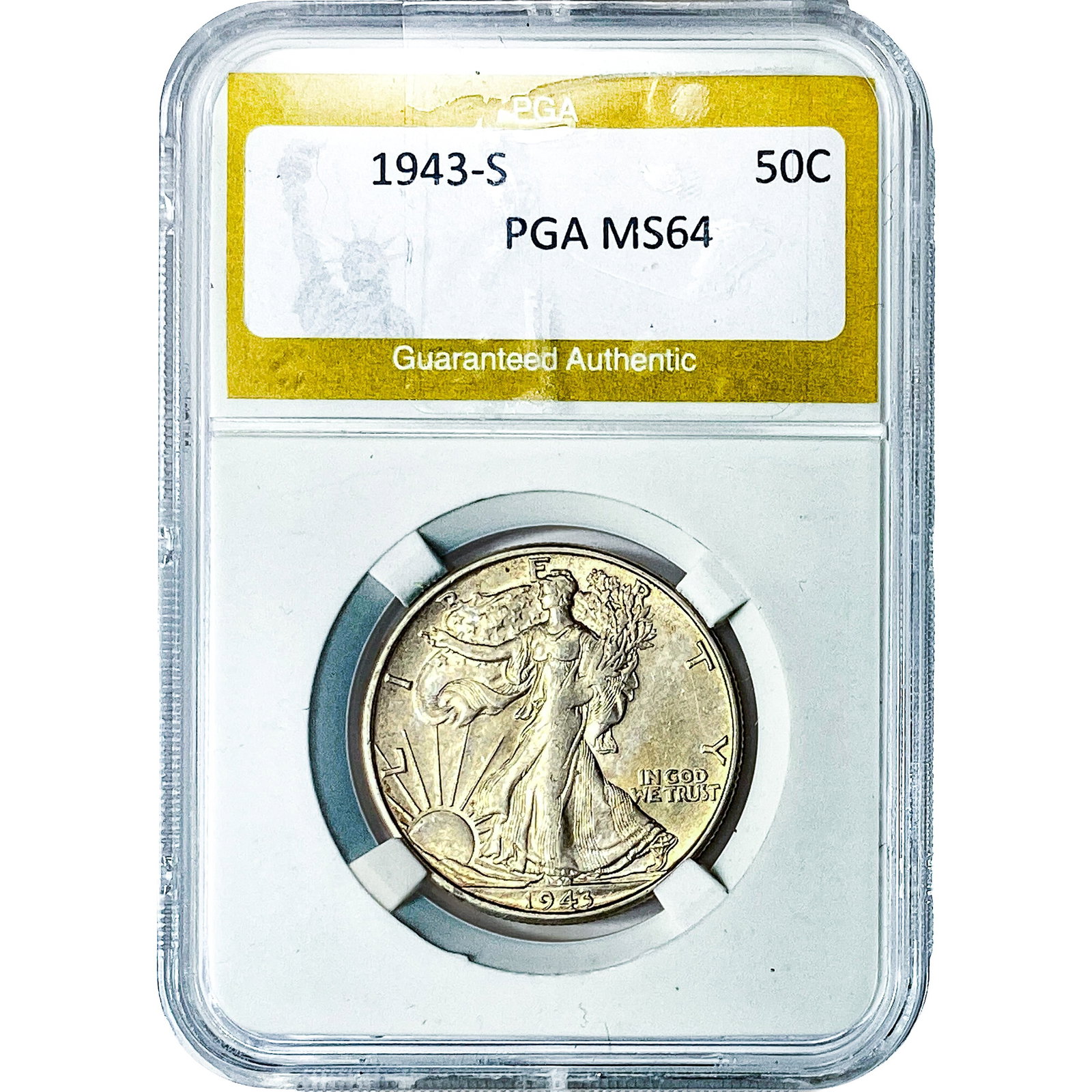 1943-S Walking Liberty Half Dollar PGA MS64 (1 of 2)