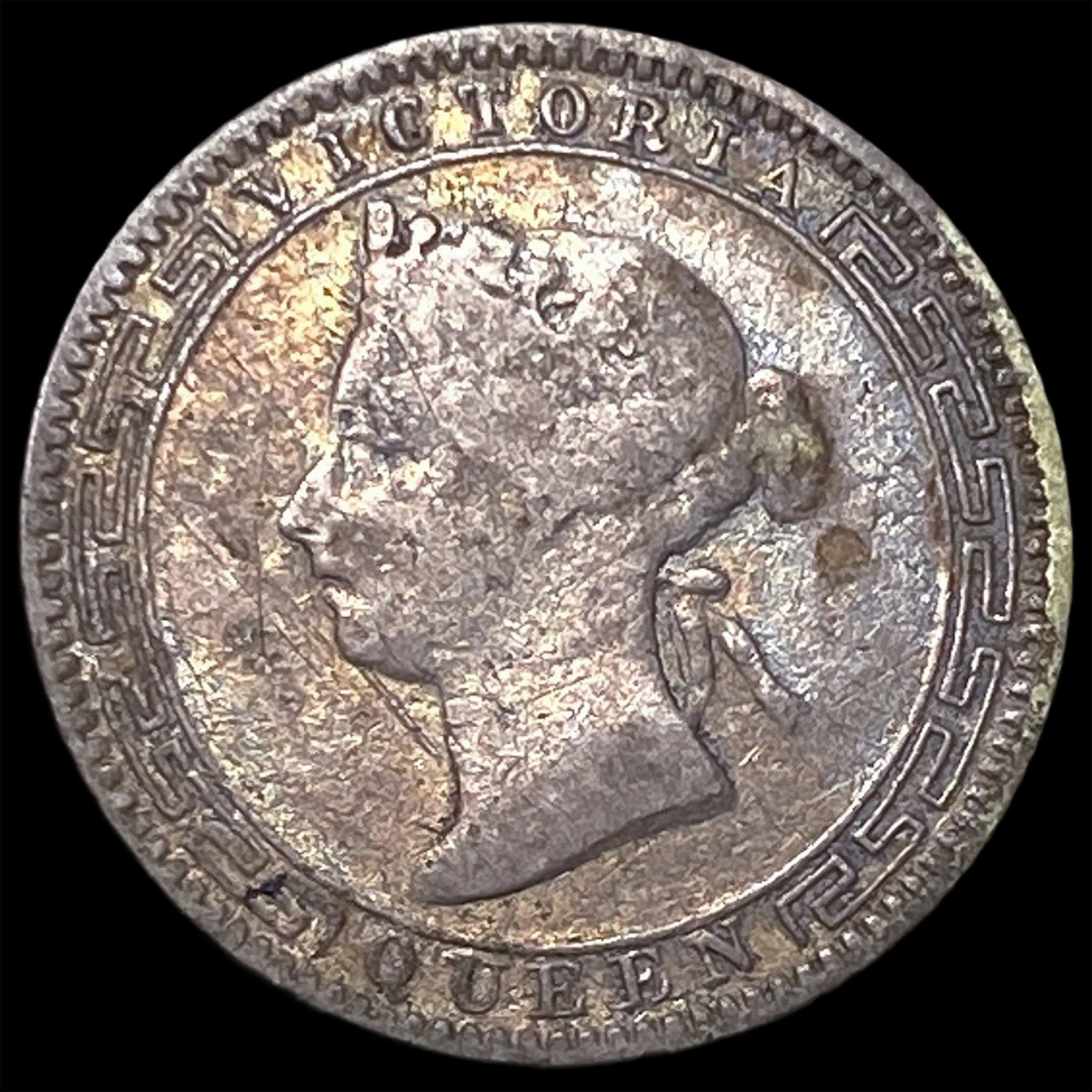 1892 Ceylon Silver 25 Cents Victoria I Type: 1892 Ceylon Silver 25 Cents Victoria I Type