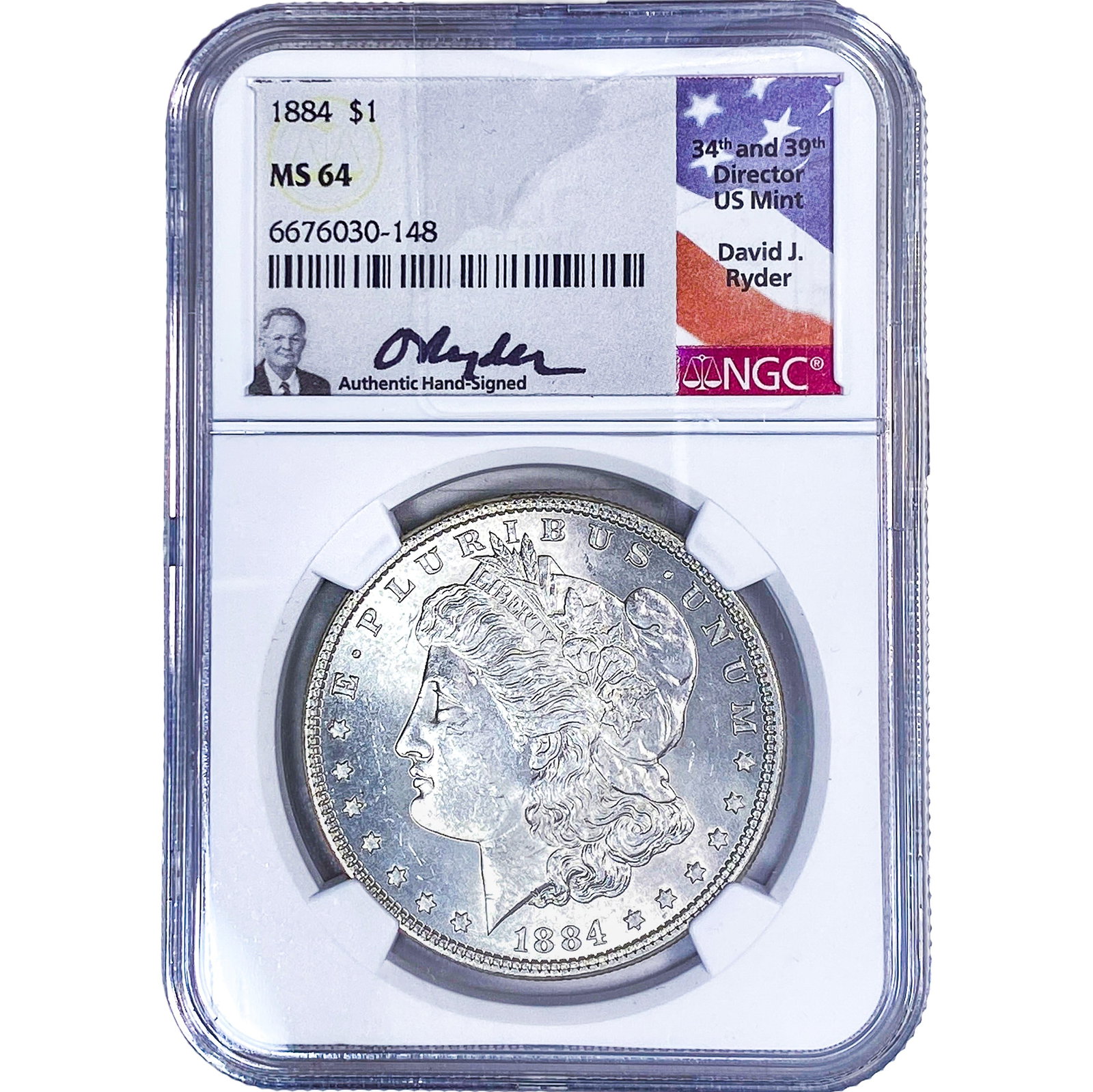 1884 Morgan Silver Dollar NGC MS64: 1884 Morgan Silver Dollar NGC MS64