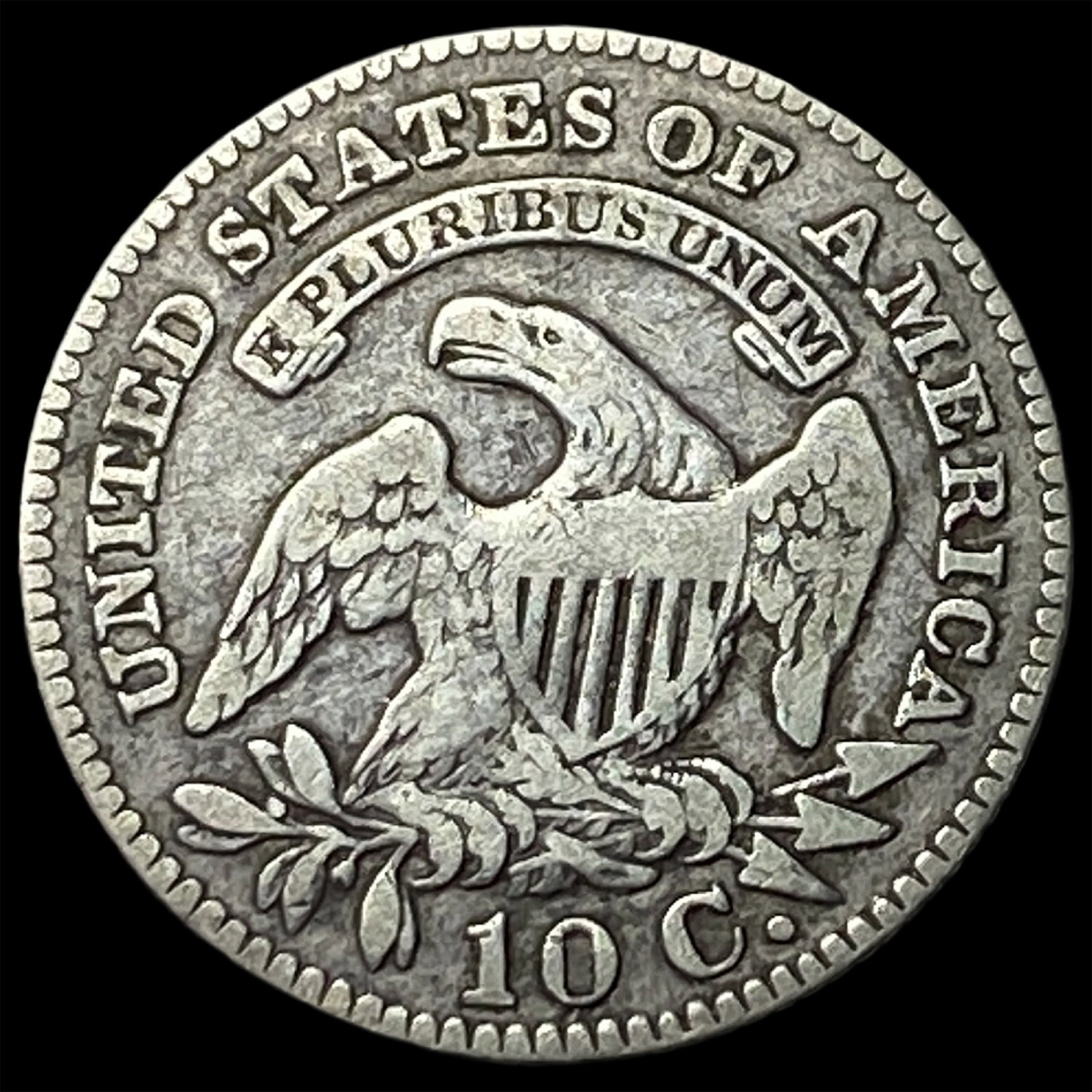 1827 Silver Capped Bust Dime LIGHTLY CIRCULATED - 2