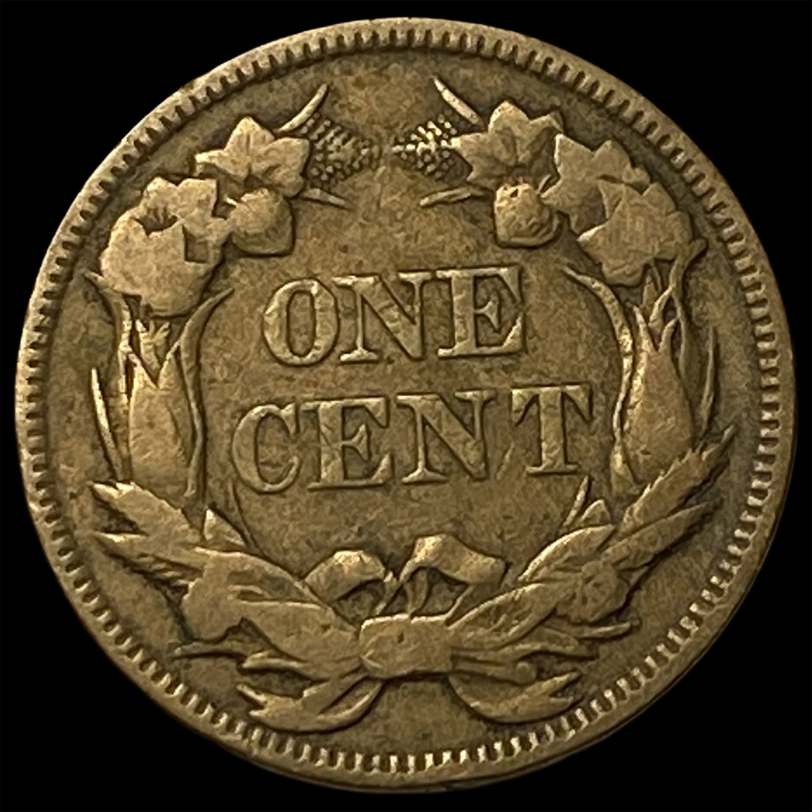 1857 Flying Eagle Cent ABOUT UNCIRCULATED - 2