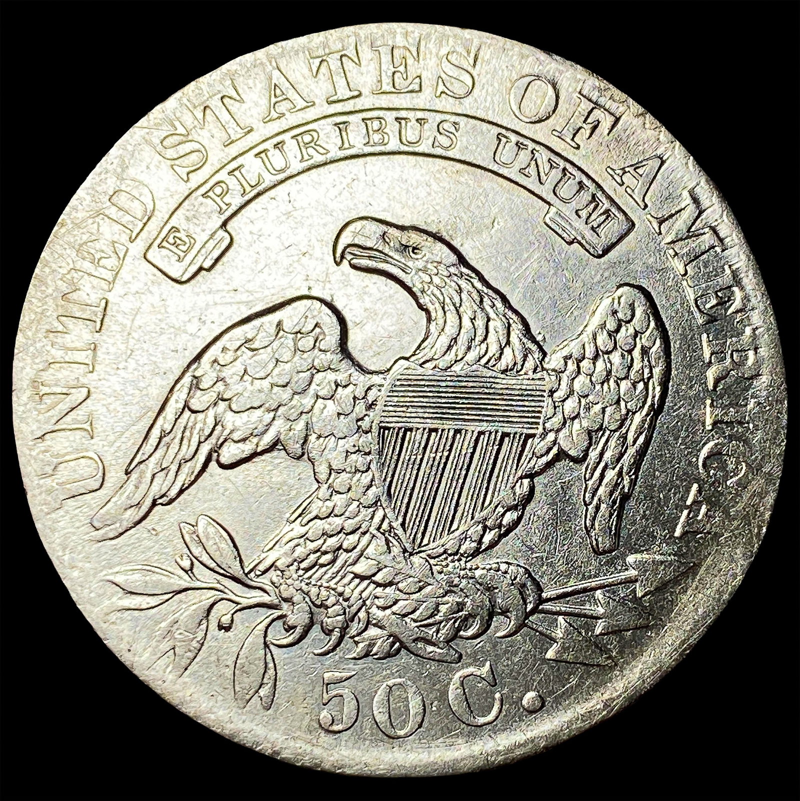 1833 Capped Bust Half Dollar CLOSELY UNCIRCULATED - 2