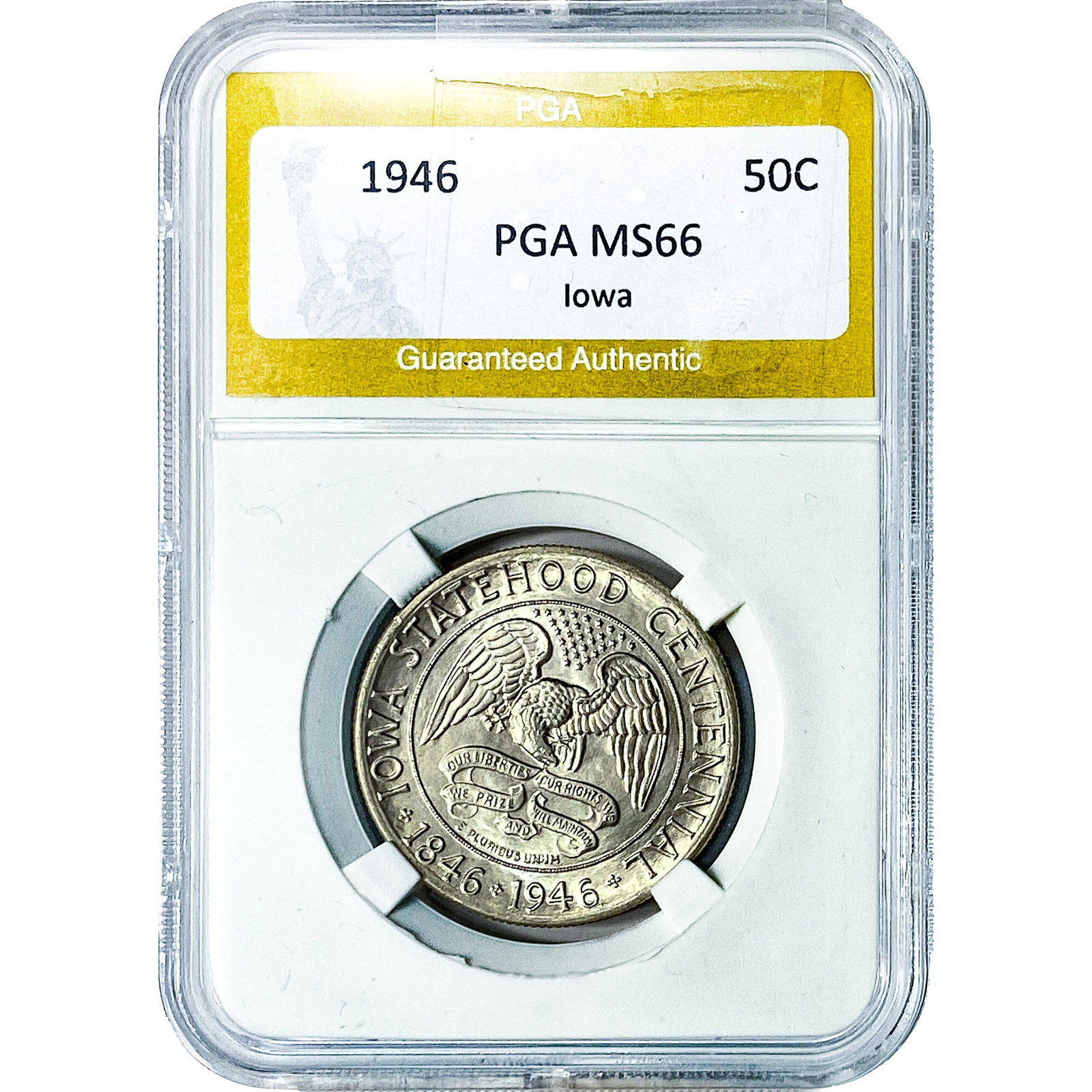 1946 Iowa Half Dollar PGA MS66: 1946 Iowa Half Dollar PGA MS66