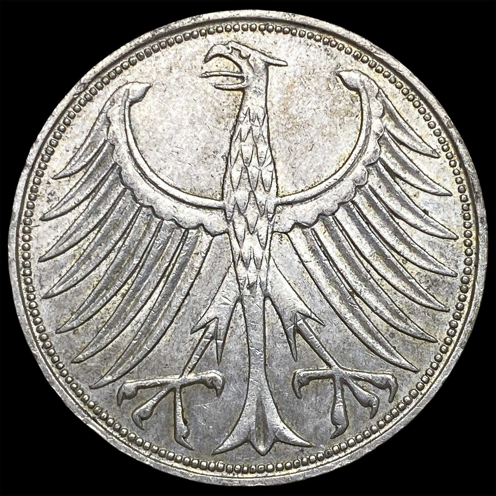 1967J Germany Silver 5 Mark: 1967J Germany Silver 5 Mark