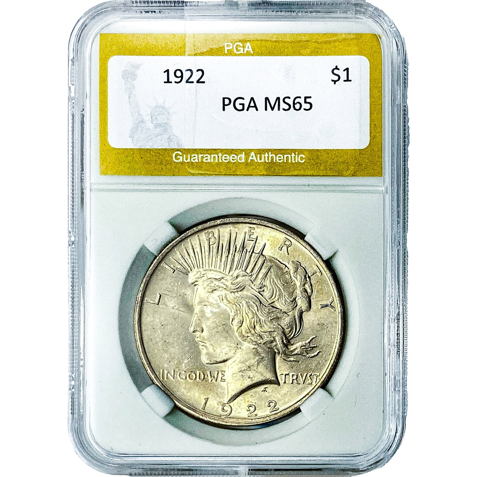 1922 Silver Peace Dollar PGA MS65 (1 of 2)