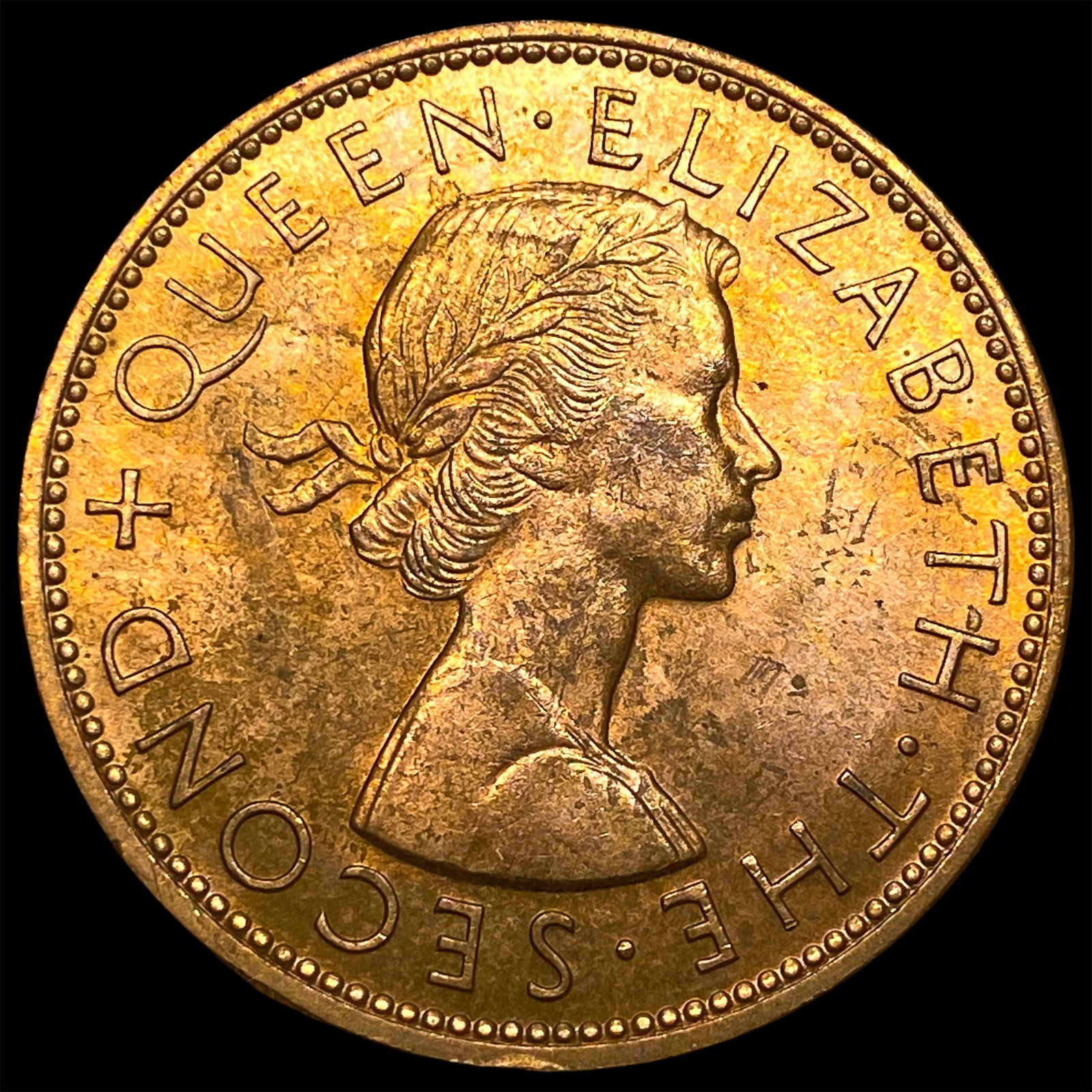 1963 New Zealand Bronze 1 Penny (1 of 2)