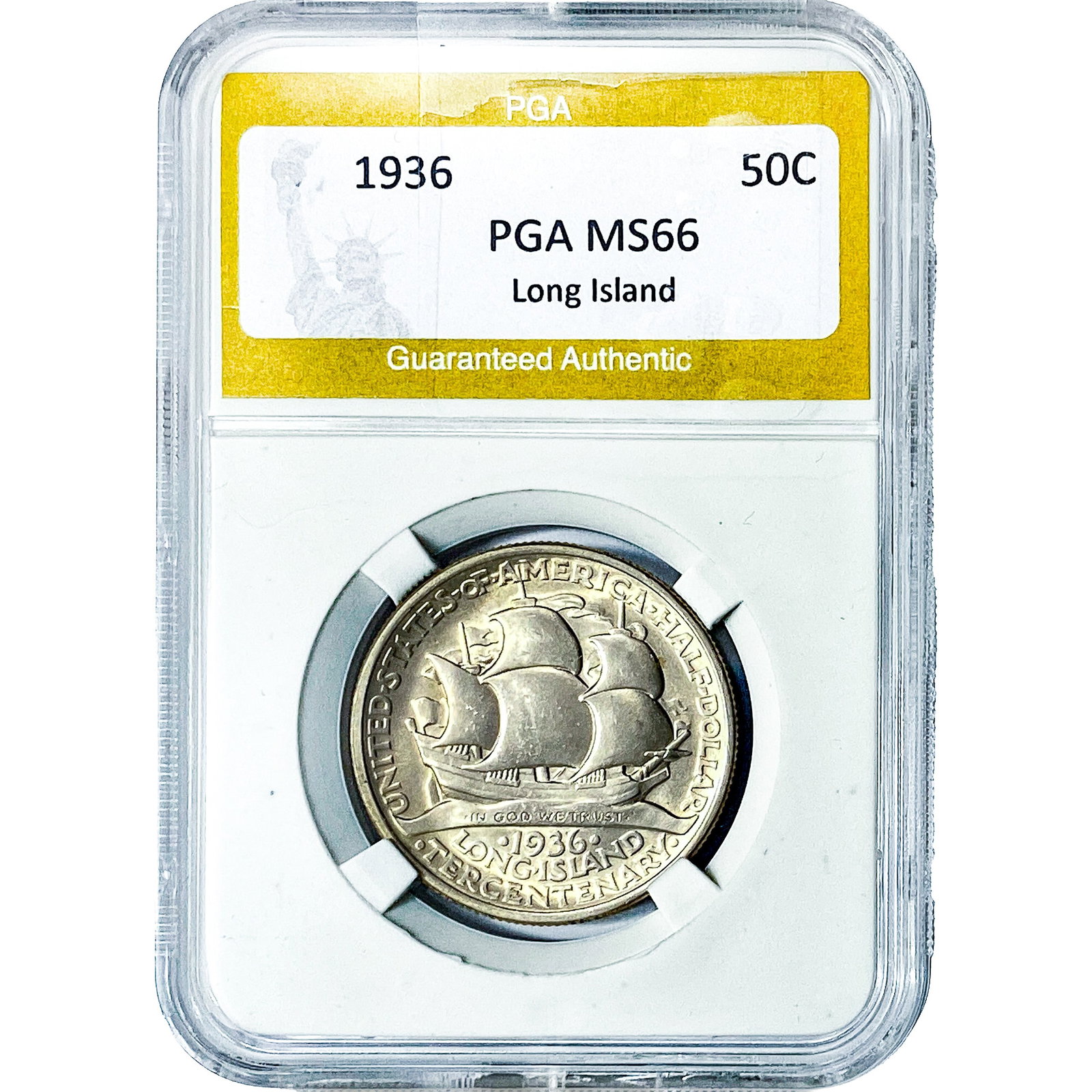 1936 Long Island Half Dollar PGA MS66: 1936 Long Island Half Dollar PGA MS66