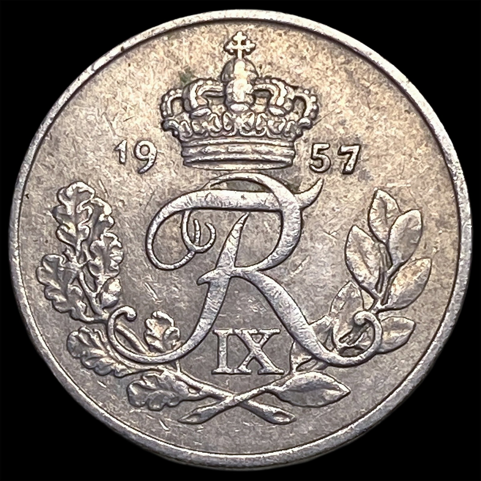 1957 Denamek Copper Nickel 10 Ore: 1957 Denamek Copper Nickel 10 Ore