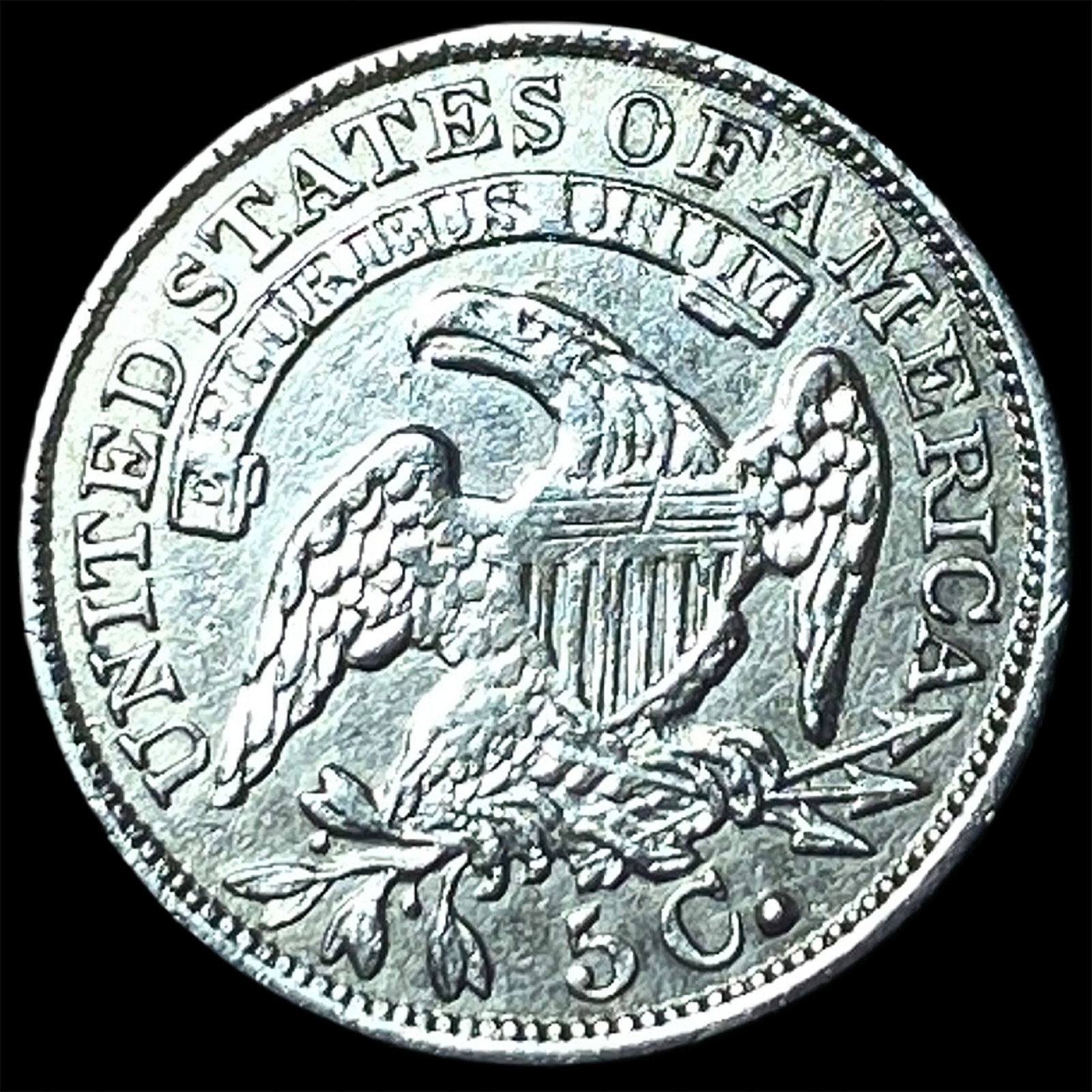1835 Capped Bust Half Dime CLOSELY UNCIRCULATED - 2
