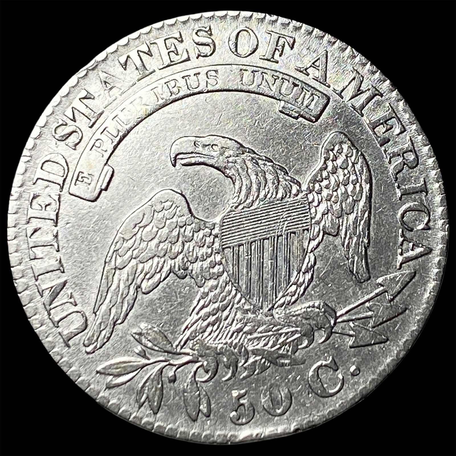 1827 Capped Bust Half Dollar NEARLY UNCIRCULATED - 2