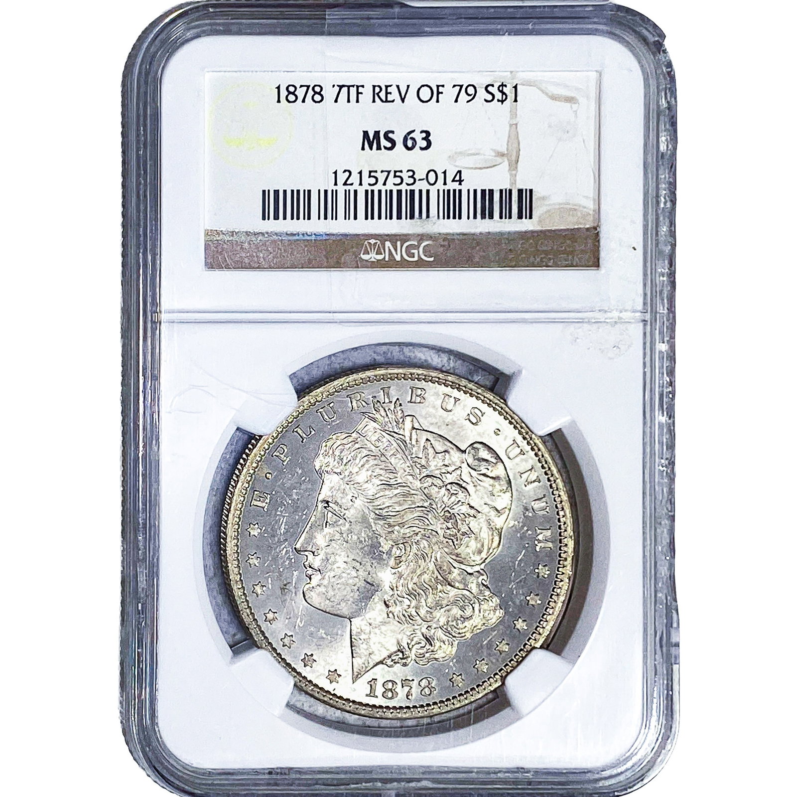 1878 7TF Morgan Silver Dollar NGC MS63 Rev of 79 (1 of 2)