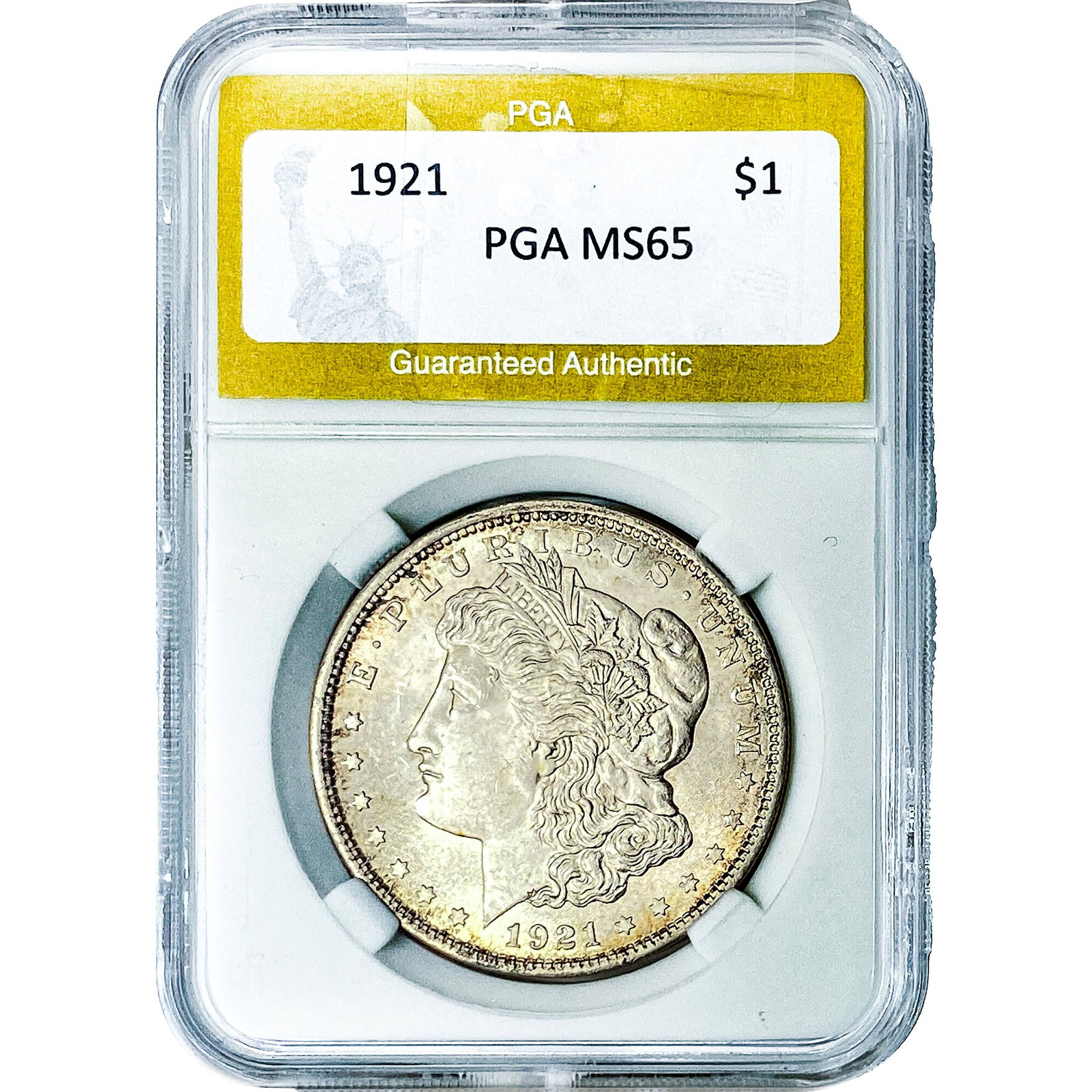 1921 Morgan Silver Dollar PGA MS65: 1921 Morgan Silver Dollar PGA MS65