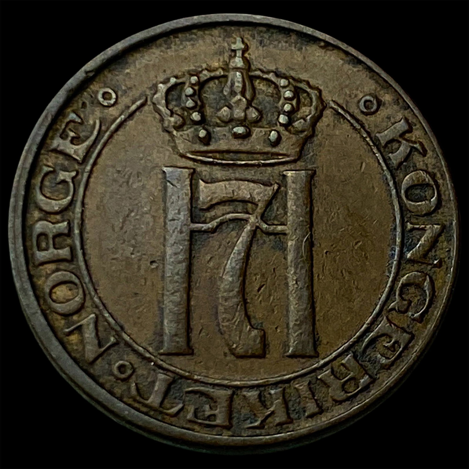 1932 Norway Bronze 1 Ore: 1932 Norway Bronze 1 Ore