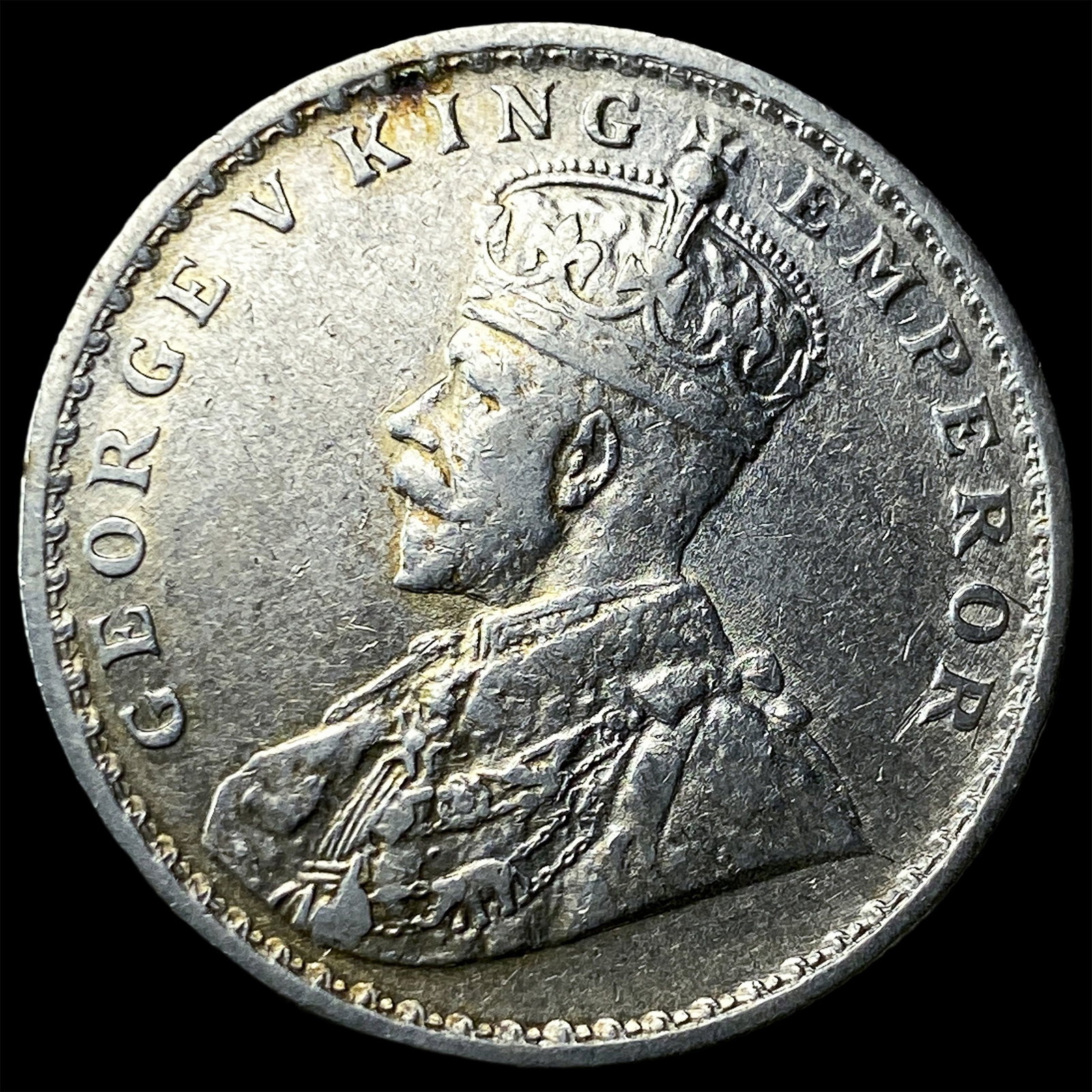 1917 British India Silver Rupee: 1917 British India Silver Rupee