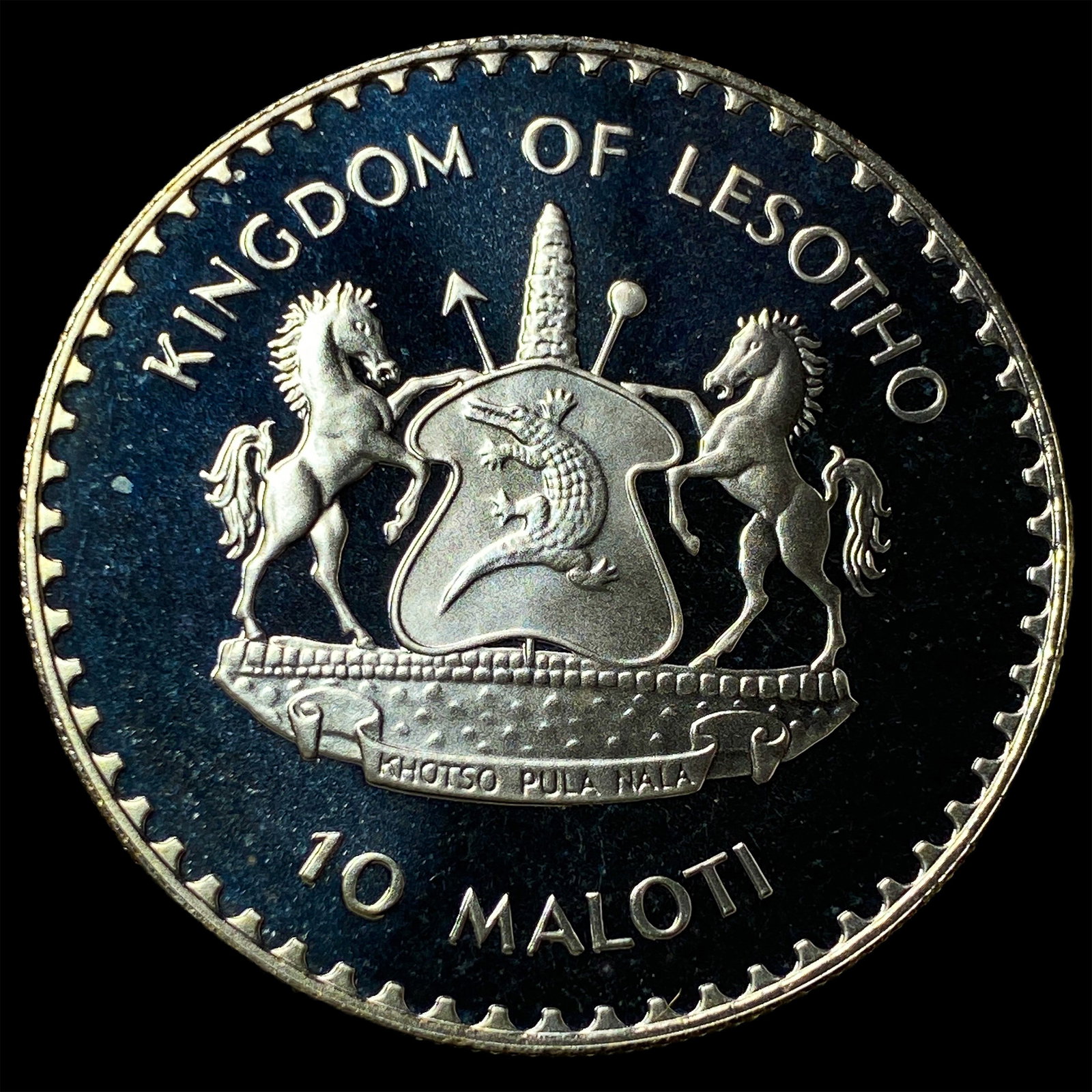 1982 Lesotho Silver 10 Maloti Proof - 2