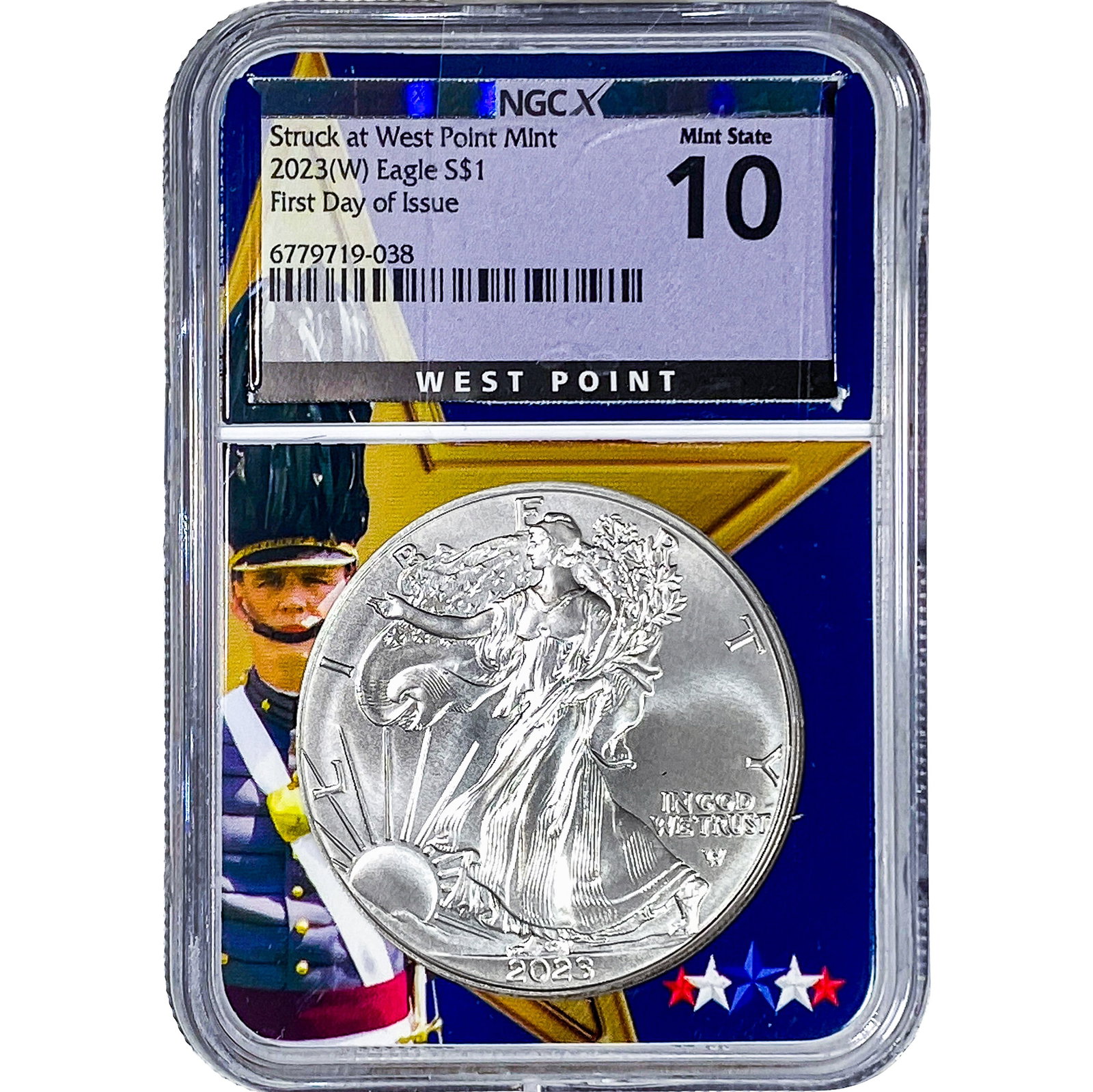 2023-W Silver Eagle NGC MS10: 2023-W Silver Eagle NGC MS10