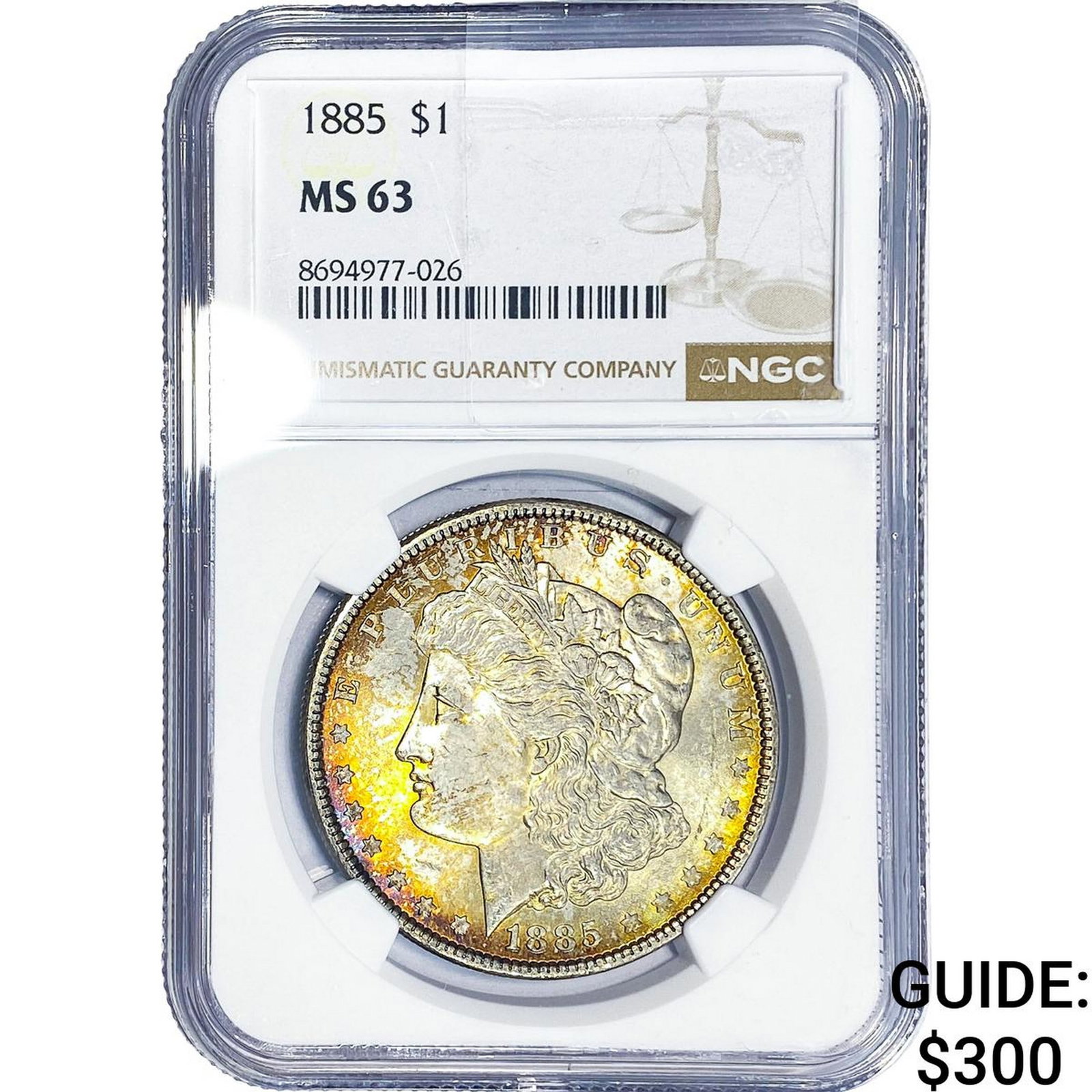 1885 Morgan Silver Dollar NGC MS63: 1885 Morgan Silver Dollar NGC MS63