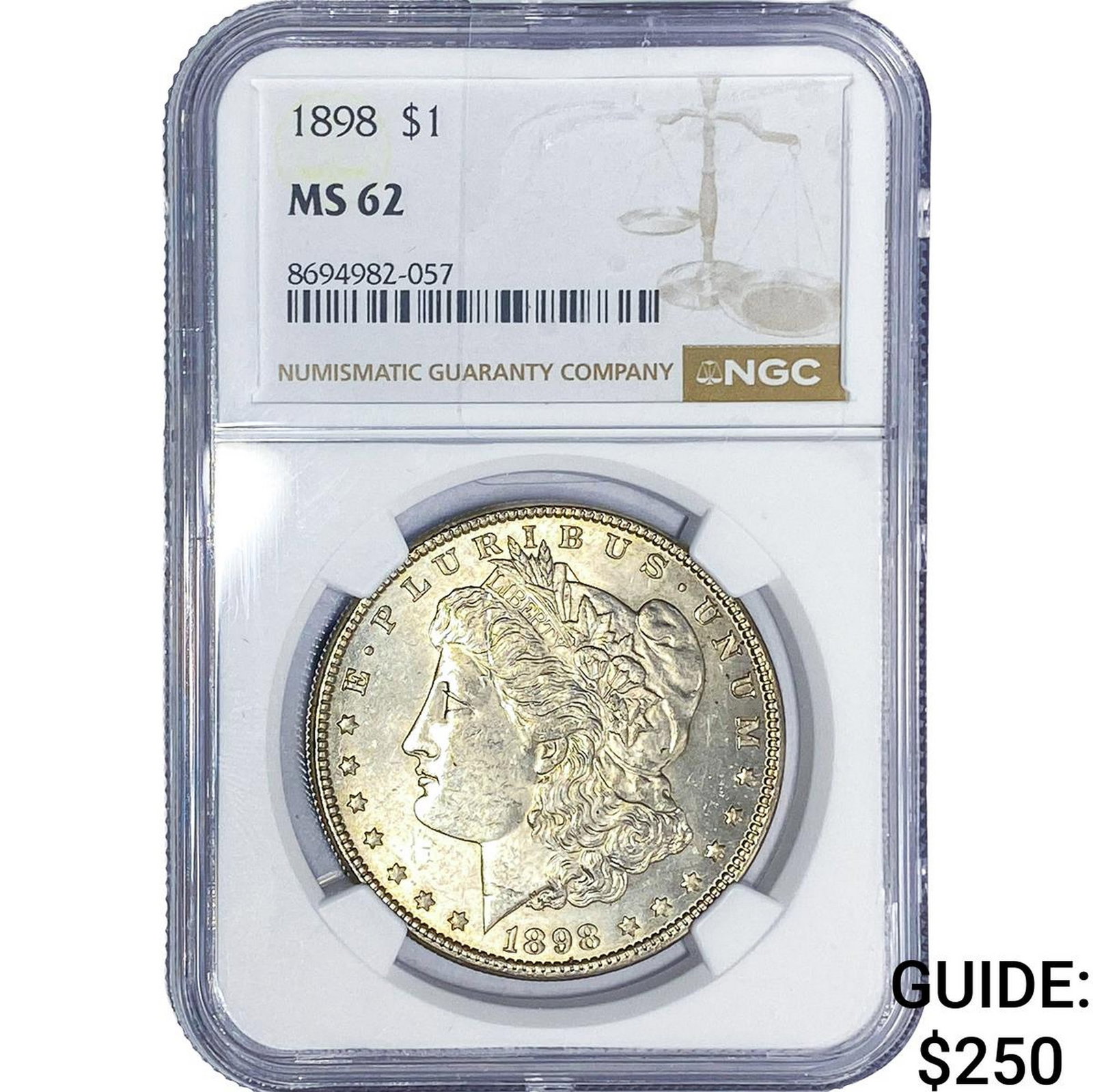 1898 Morgan Silver Dollar NGC MS62 (1 of 2)