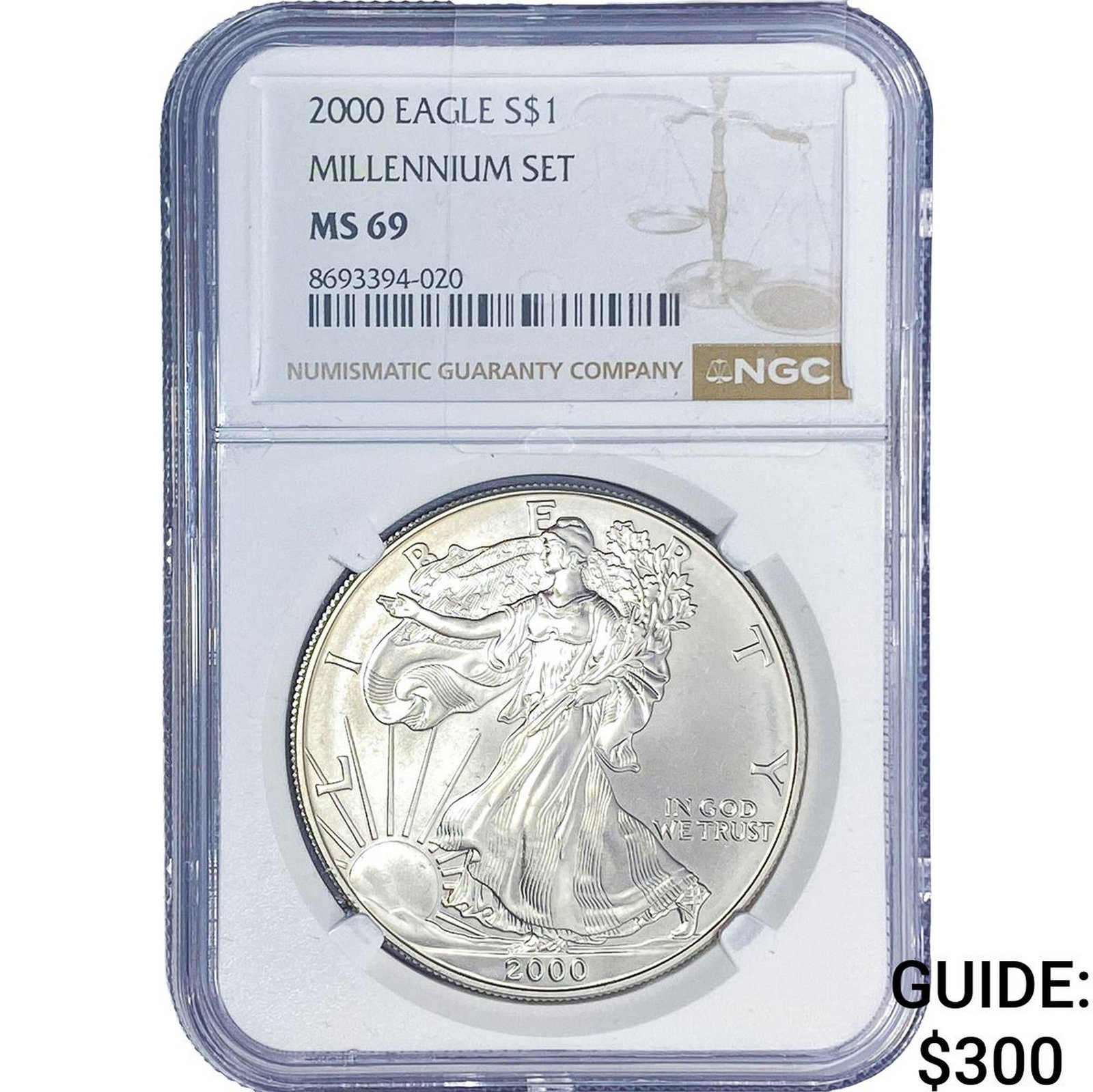 2000 Silver Eagle NGC MS69 (1 of 2)