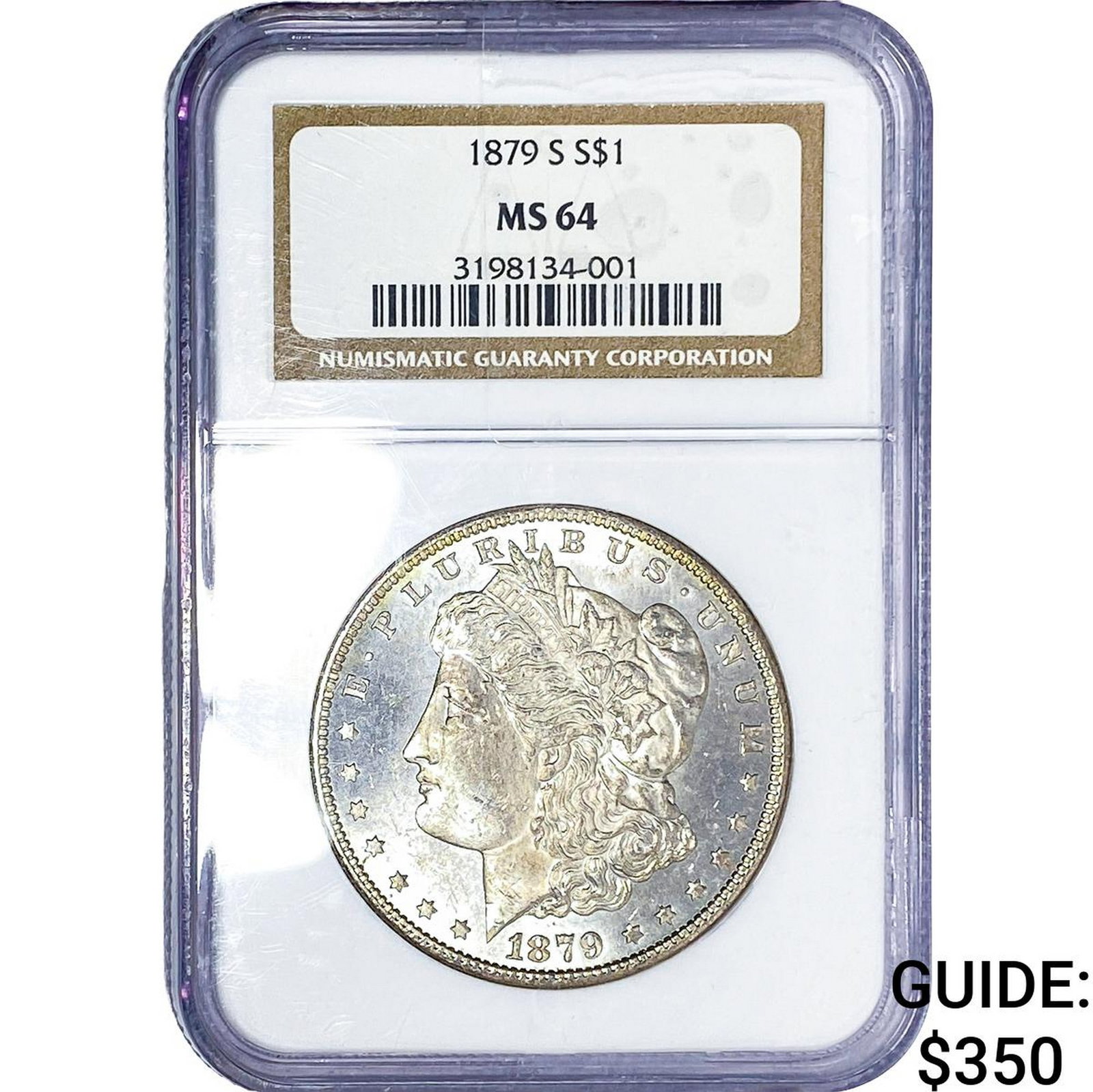 1879-S Morgan Silver Dollar NGC MS64: 1879-S Morgan Silver Dollar NGC MS64