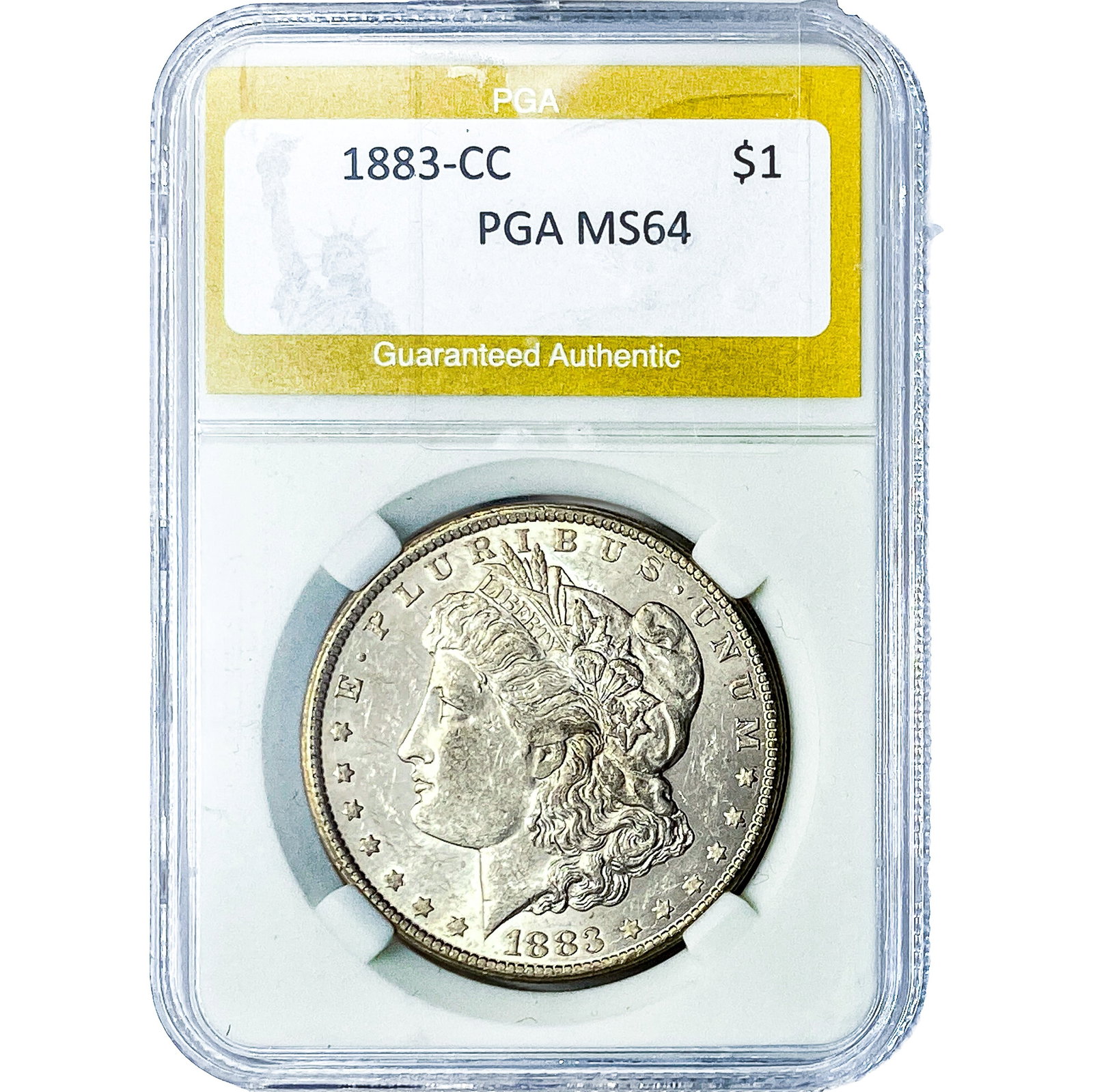 1883-CC Morgan Silver Dollar PGA MS64: 1883-CC Morgan Silver Dollar PGA MS64