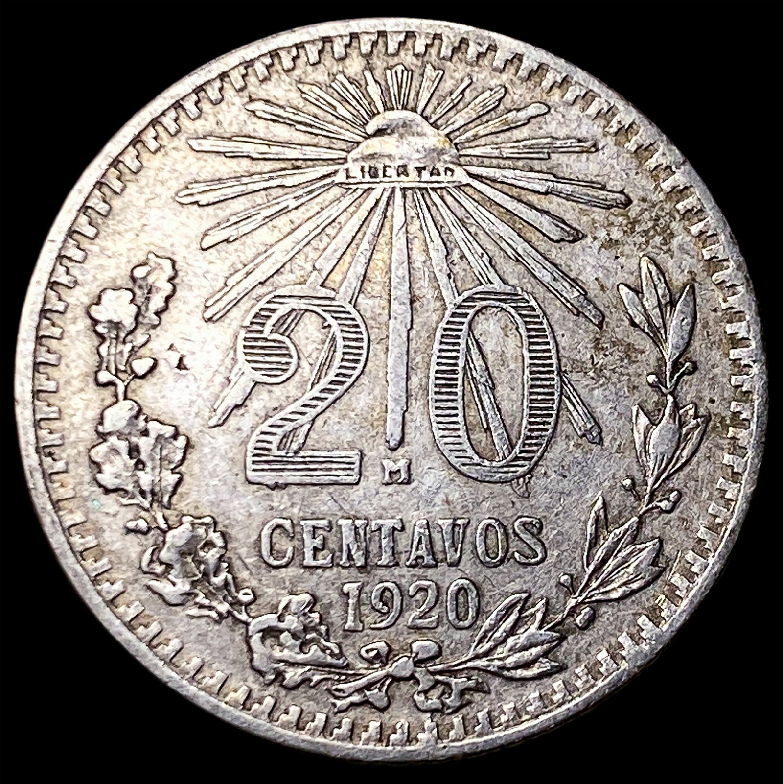 1920 Mexico Silver 20 Centavos (1 of 2)