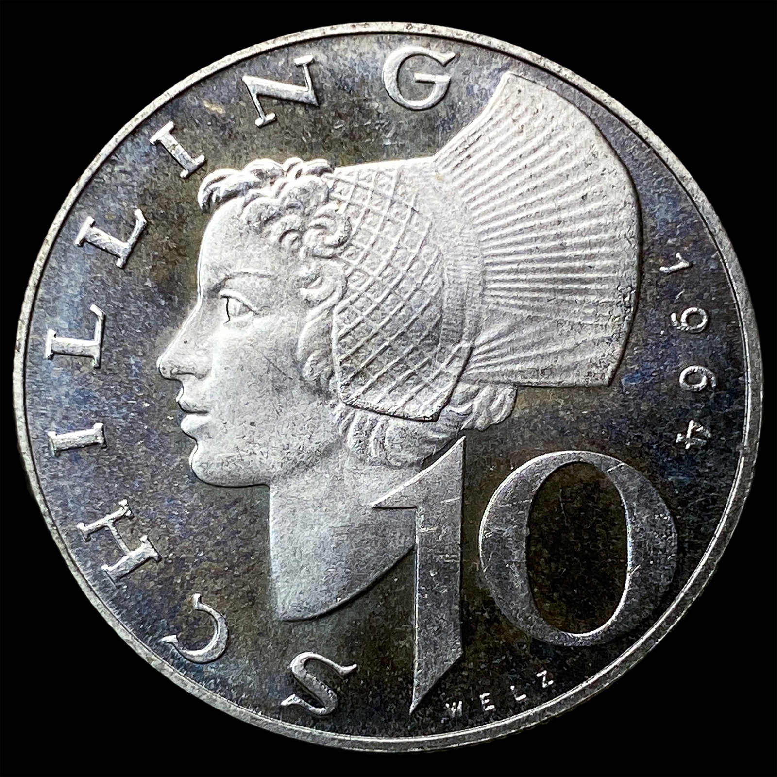 1964 Austria Siliver 10 Schilling: 1964 Austria Siliver 10 Schilling