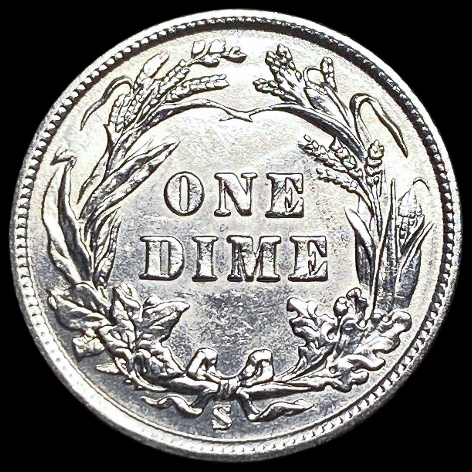 1908-S Silver Barber Dime CLOSELY UNCIRCULATED - 2