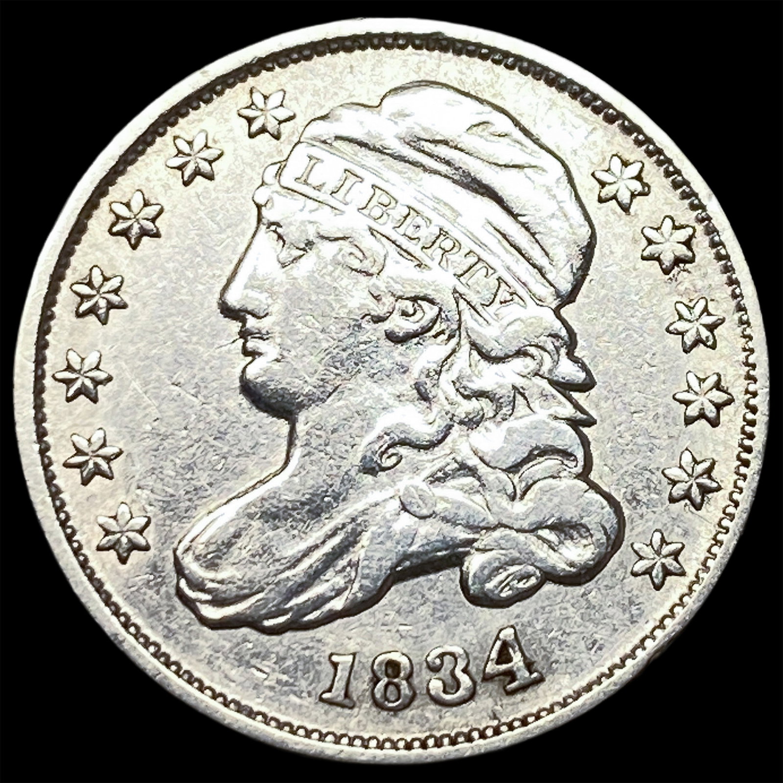 1834 Capped Bust Dime CLOSELY UNCIRCULATED: 1834 Capped Bust Dime CLOSELY UNCIRCULATED