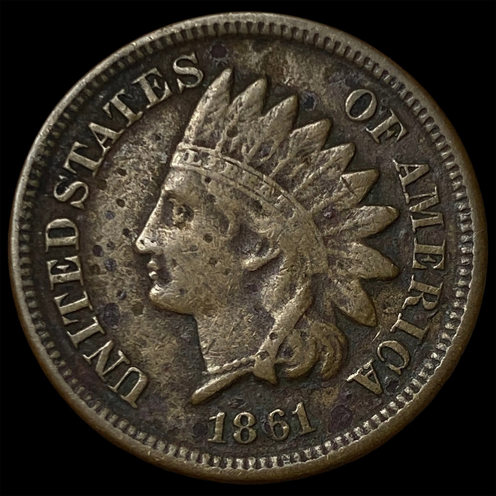 1861 Indian Head Cent LIGHTLY CIRCULATED: 1861 Indian Head Cent LIGHTLY CIRCULATED