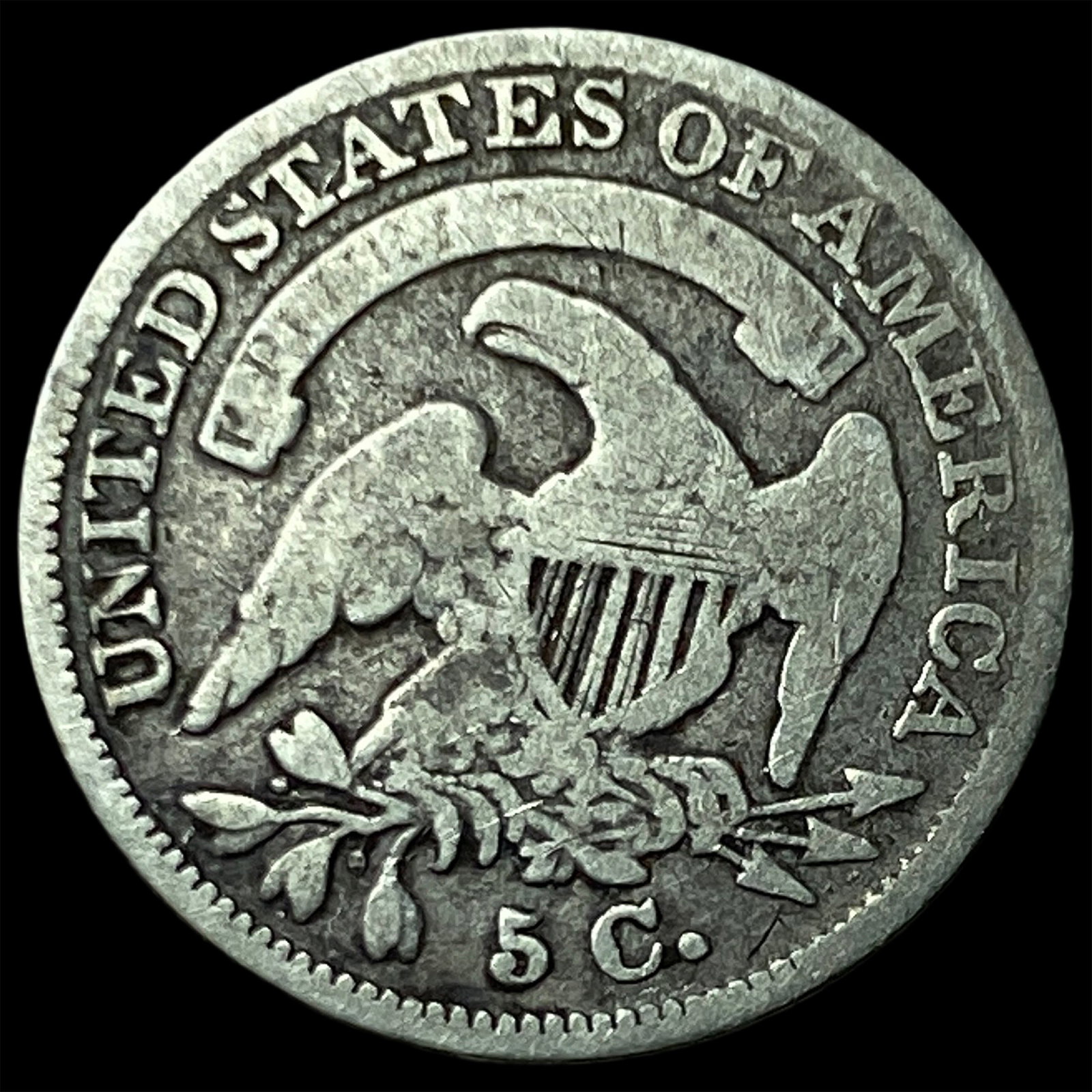 1835 Capped Bust Half Dime NICELY CIRCULATED - 2
