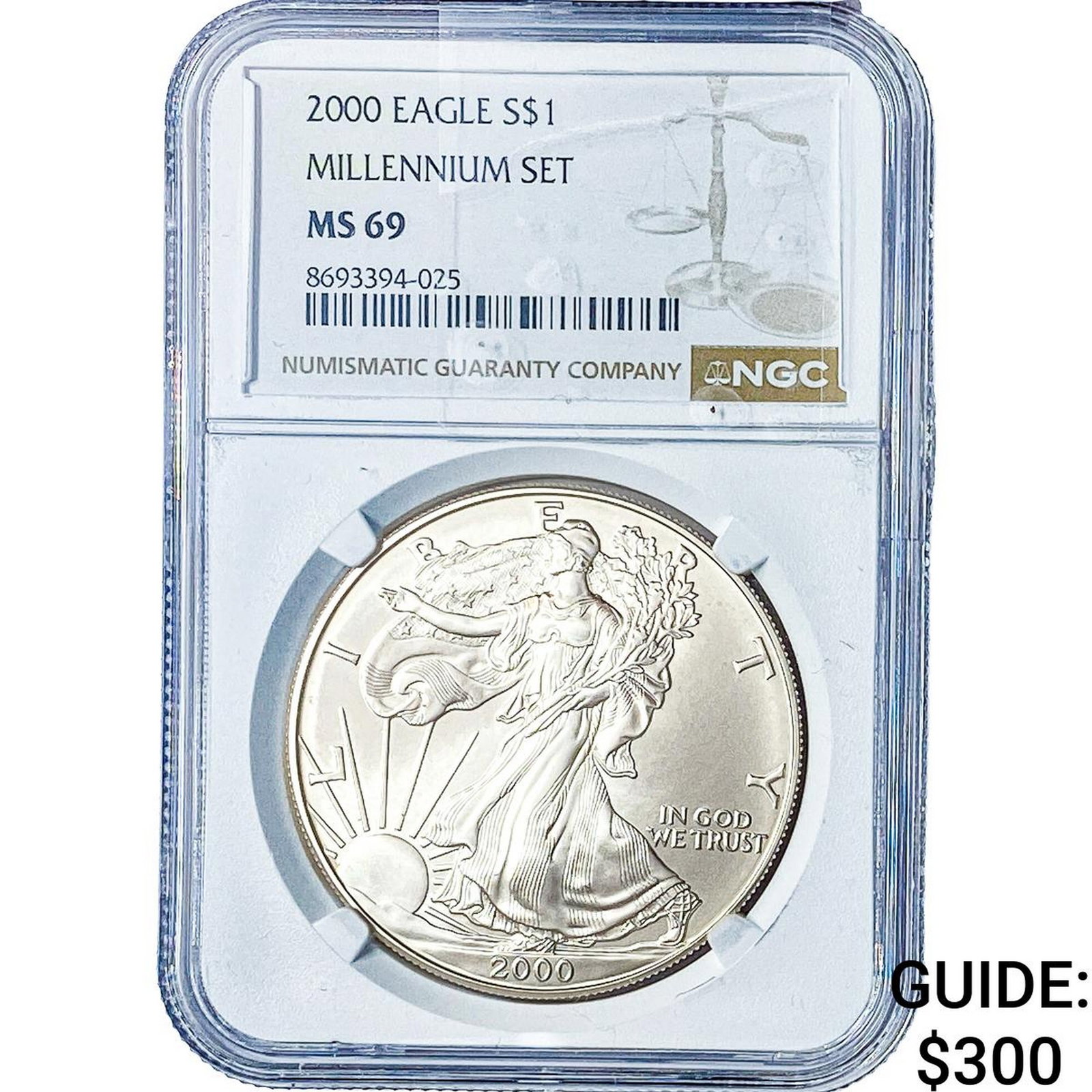 2000 Silver Eagle NGC MS69: 2000 Silver Eagle NGC MS69