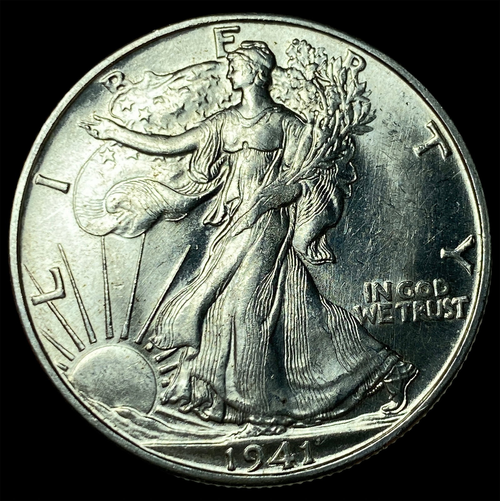1941-D Silver Half Dollar CHOICE BU: 1941-D Silver Half Dollar CHOICE BU
