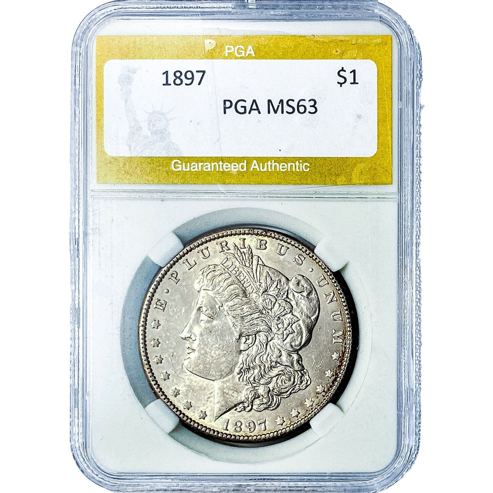 1897 Morgan Silver Dollar PGA MS63: 1897 Morgan Silver Dollar PGA MS63