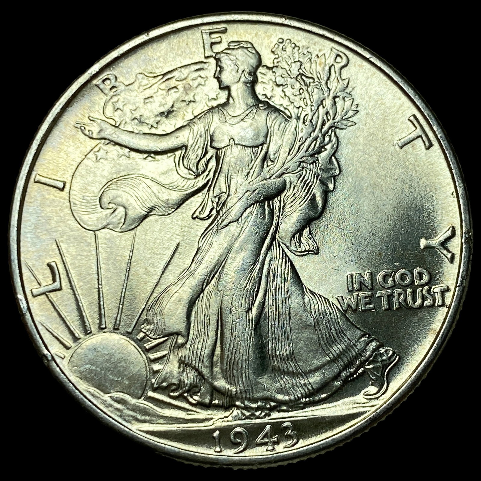 1943 Walking Liberty Half Dollar GEM BU (1 of 2)