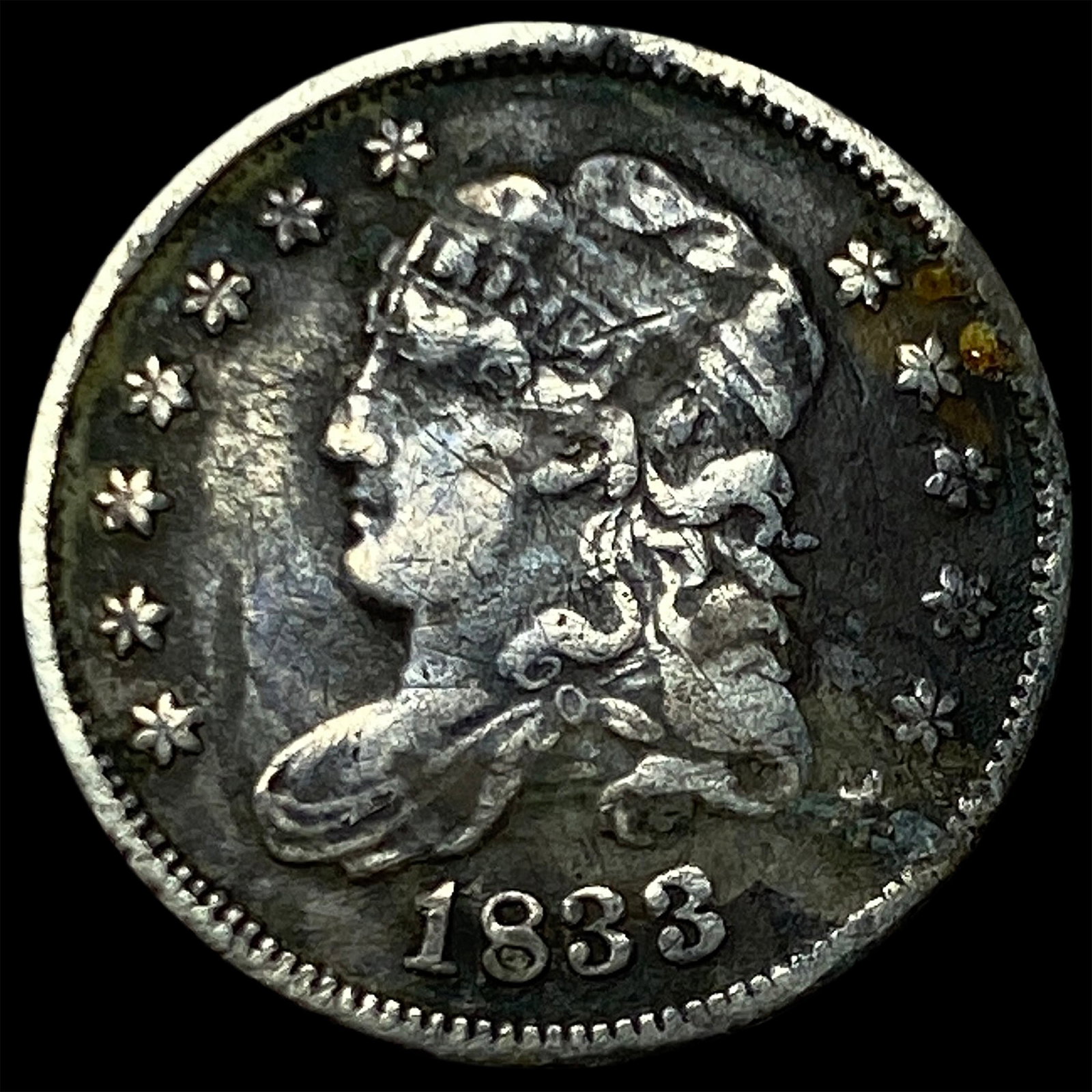 1833 Capped Bust Half Dime LIGHTLY CIRCULATED (1 of 2)