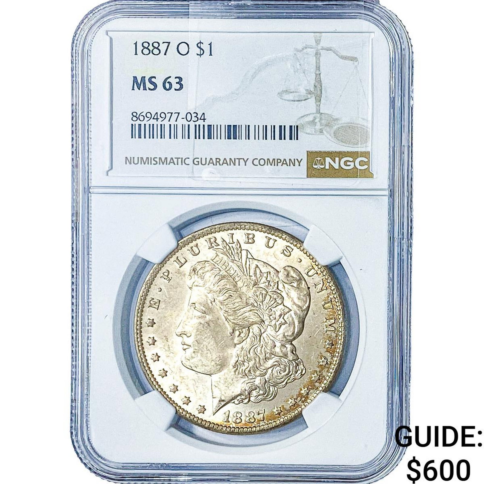 1887-O Morgan Silver Dollar NGC MS63 (1 of 2)