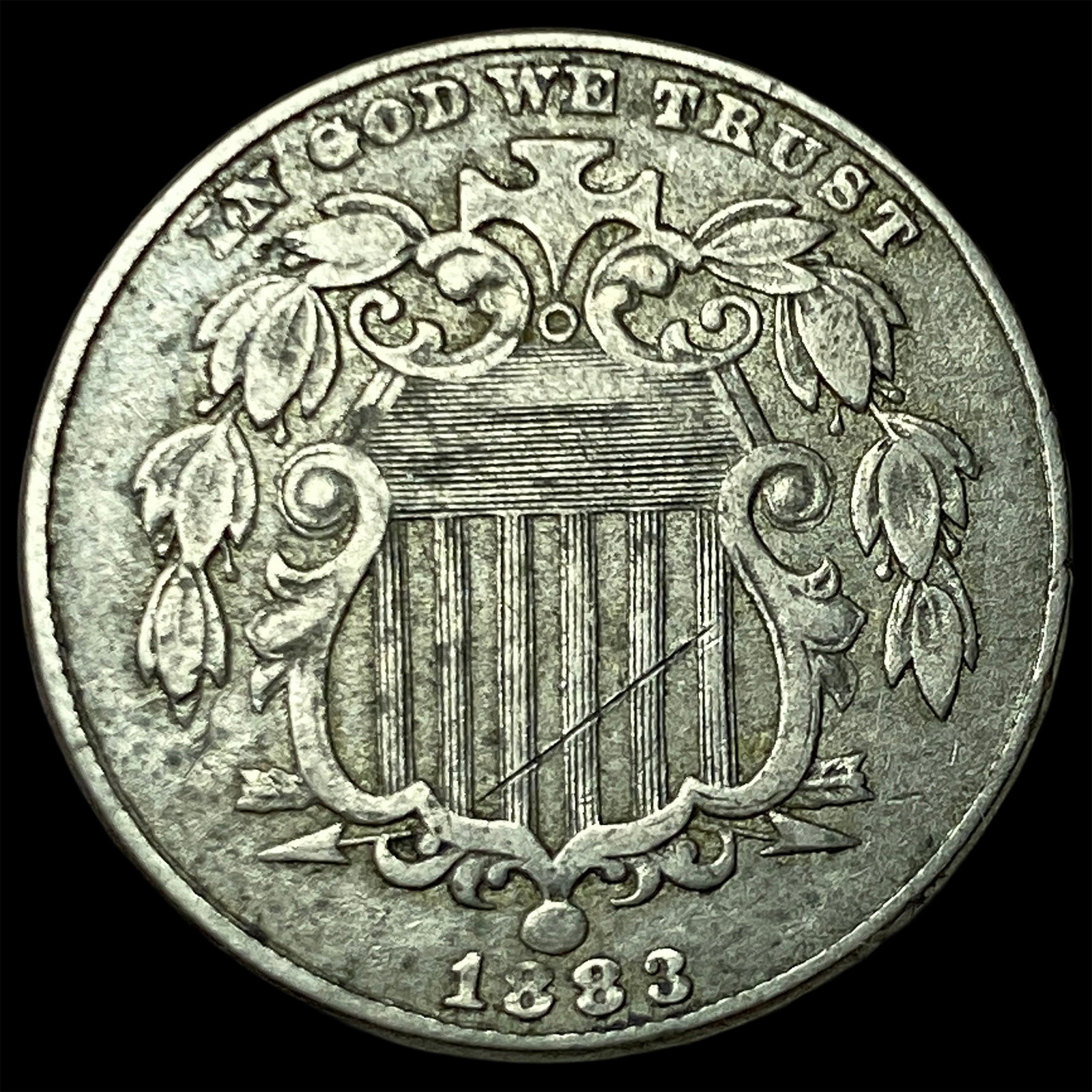 1883 Shield Nickel LIGHTLY CIRCULATED: 1883 Shield Nickel LIGHTLY CIRCULATED