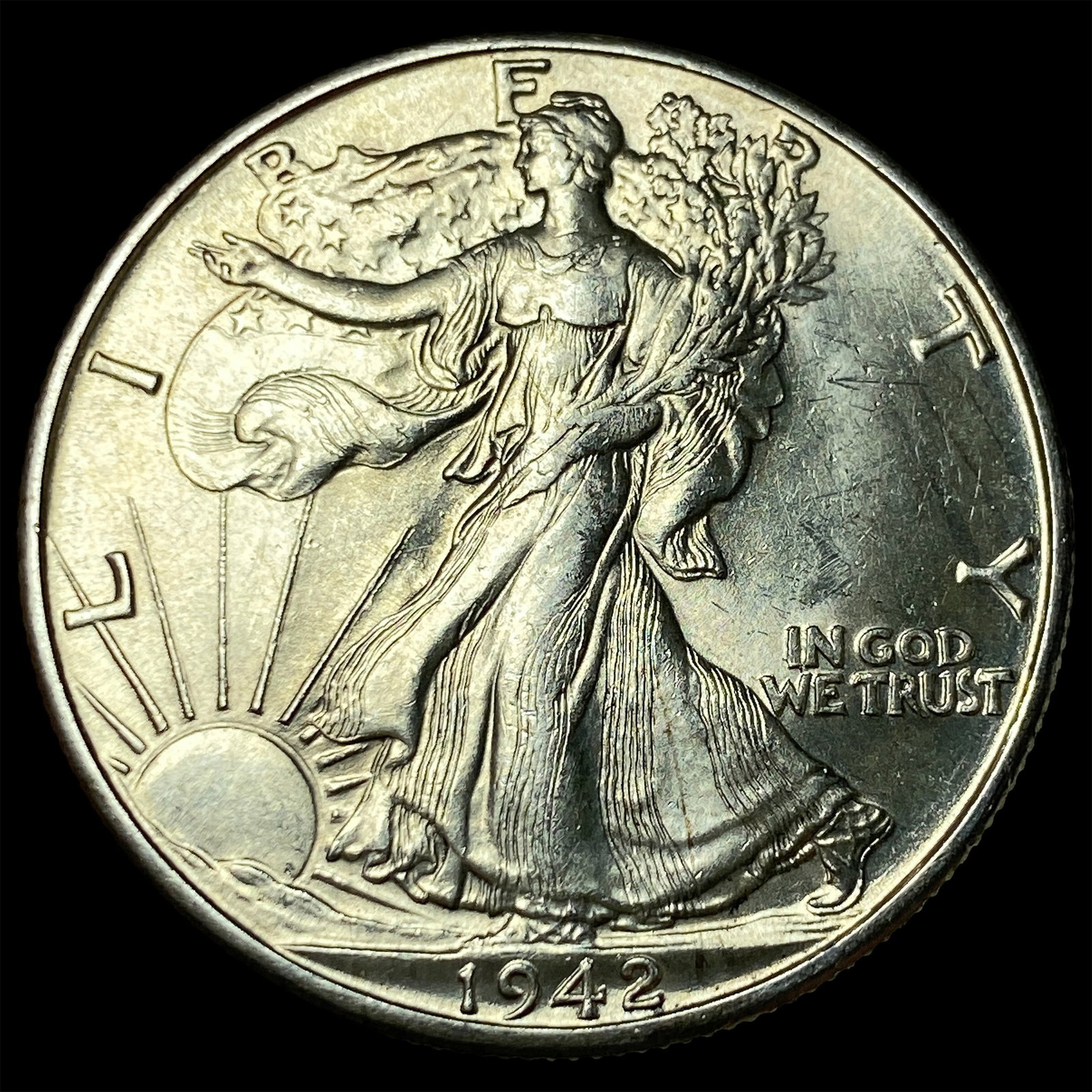 1942-D Silver Half Dollar GEM BU (1 of 2)