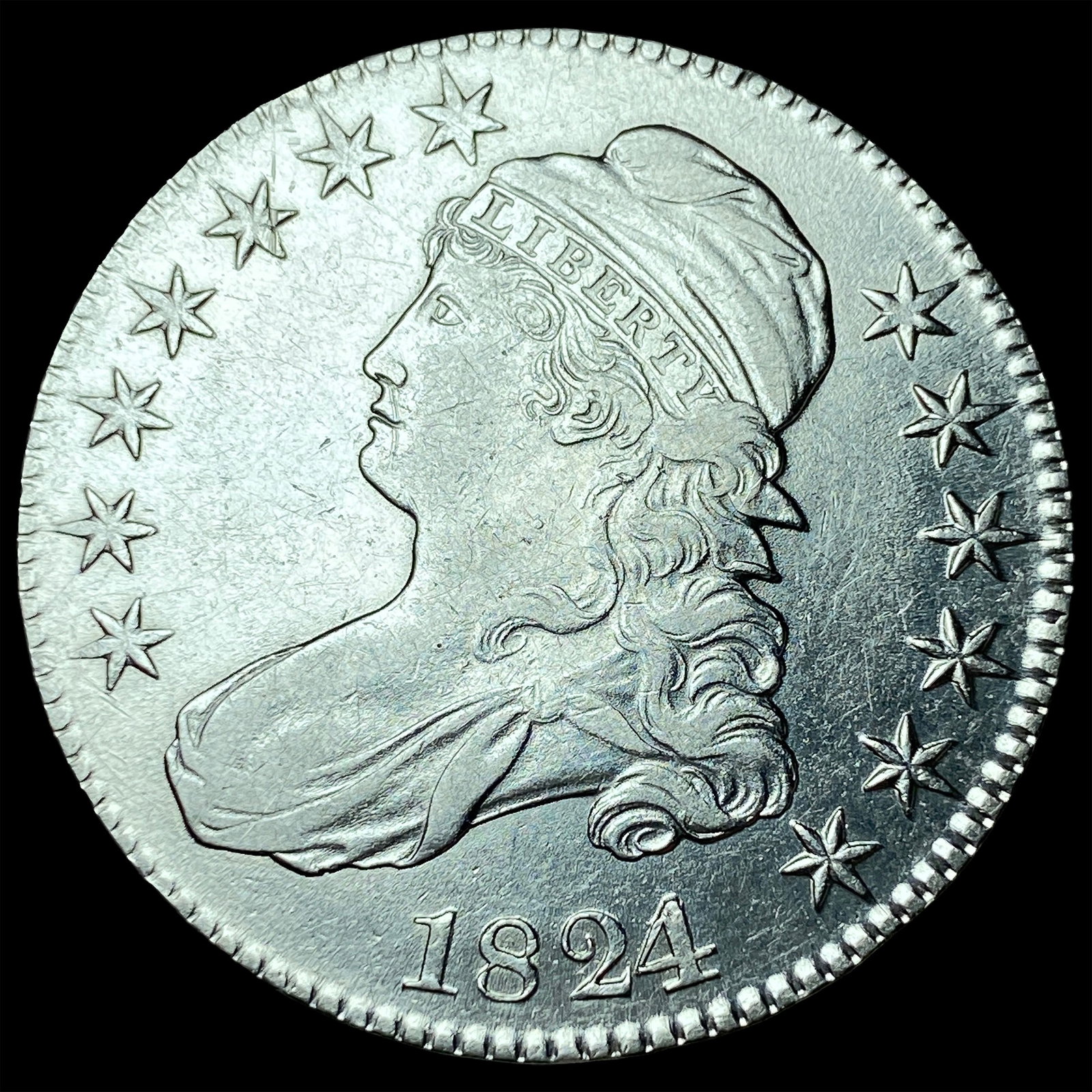 1824 Capped Bust Half Dollar CHOICE AU (1 of 2)