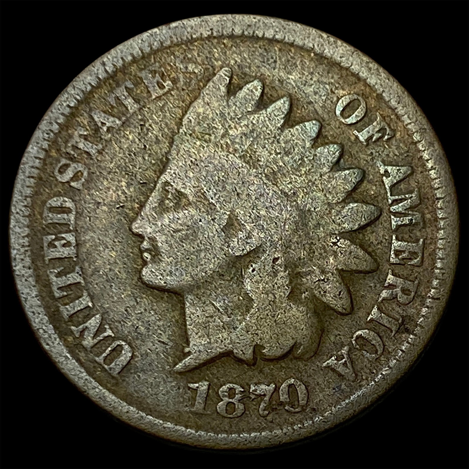 1870 Indian Head Cent NICELY CIRCULATED: 1870 Indian Head Cent NICELY CIRCULATED