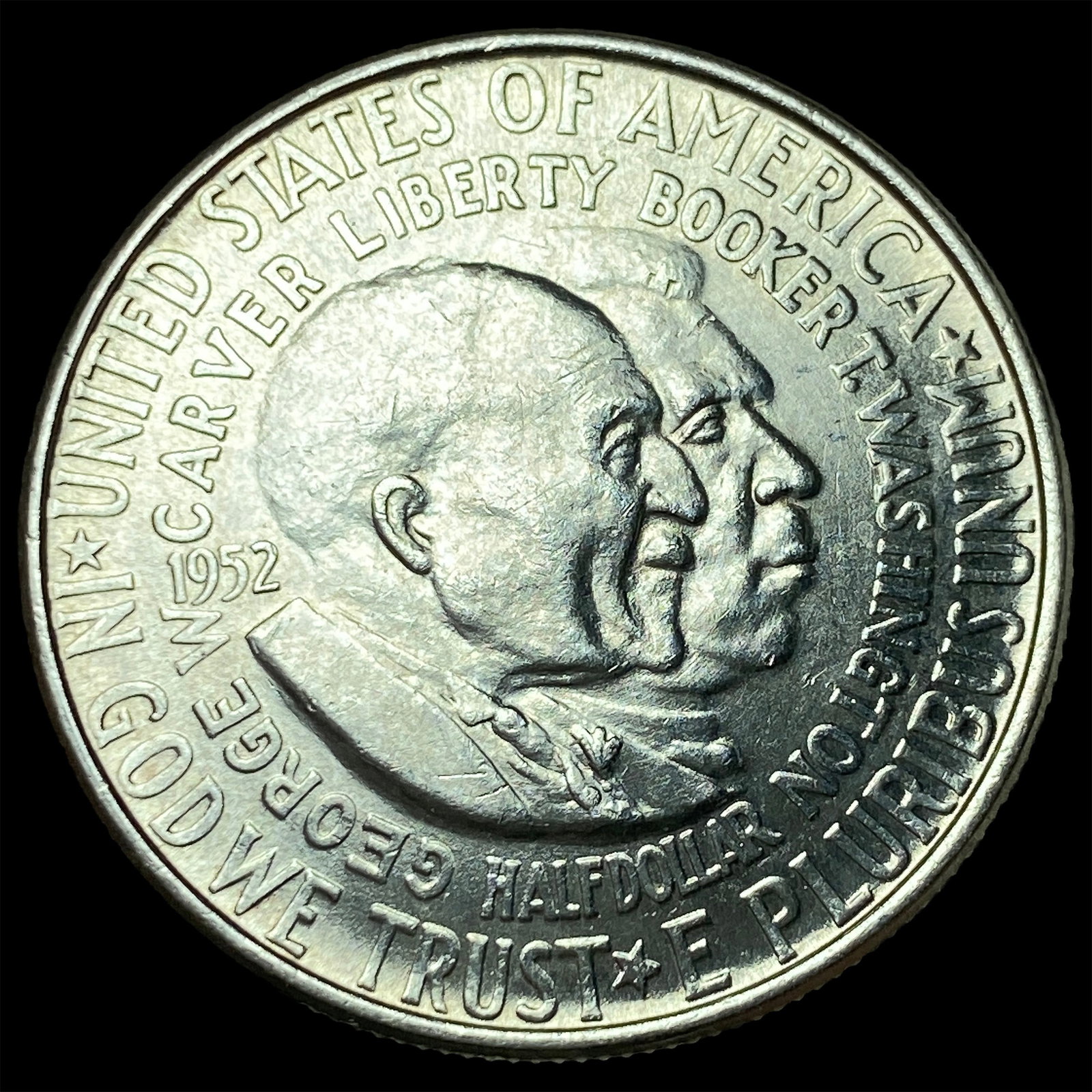 1952 Silver Half Dollar Booker T. Washington GEM BU: 1952 Silver Half Dollar Booker T. Washington GEM BU