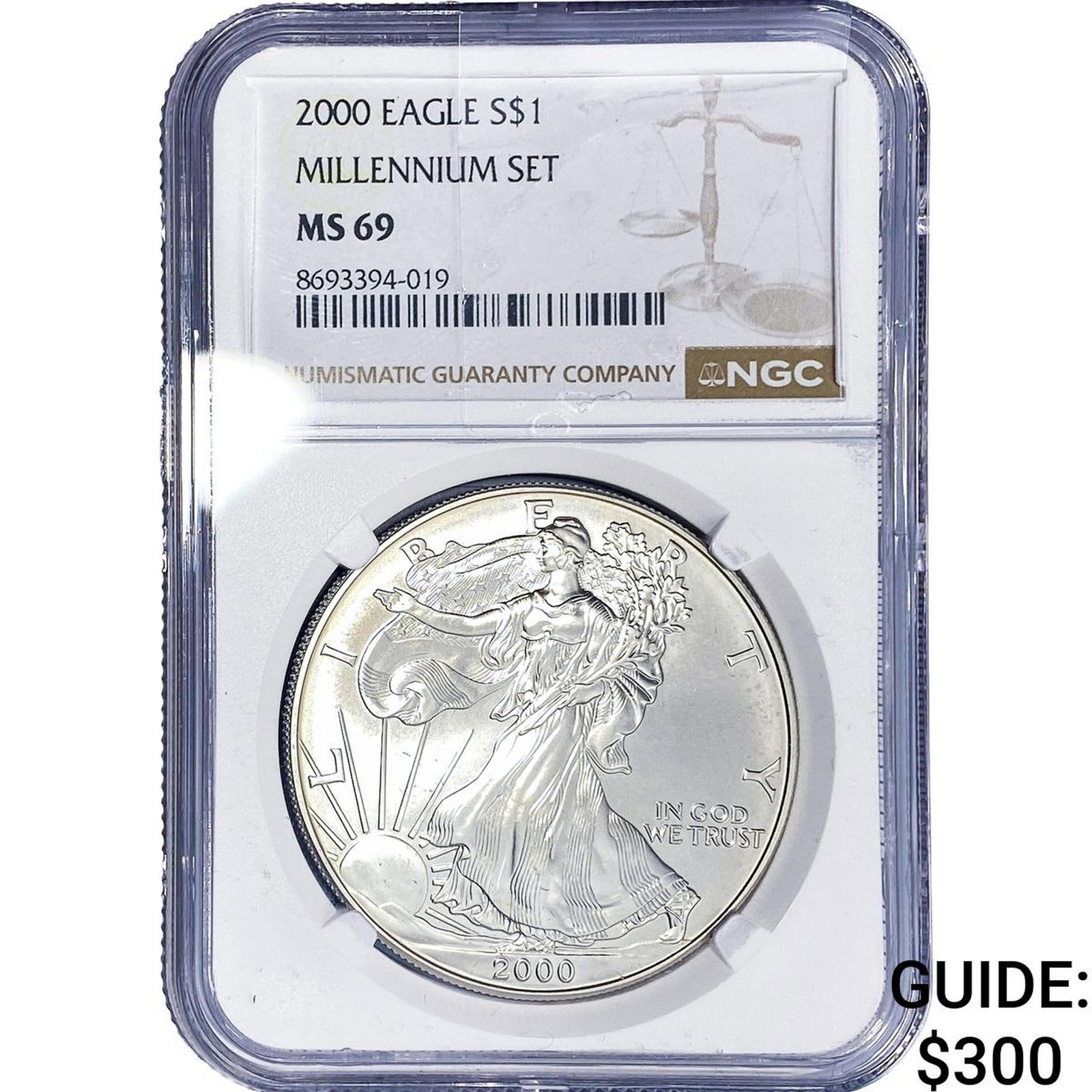 2000 Silver Eagle NGC MS69 (1 of 2)