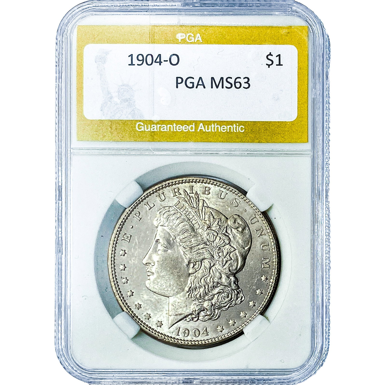 1904-O Morgan Silver Dollar PGA MS63: 1904-O Morgan Silver Dollar PGA MS63