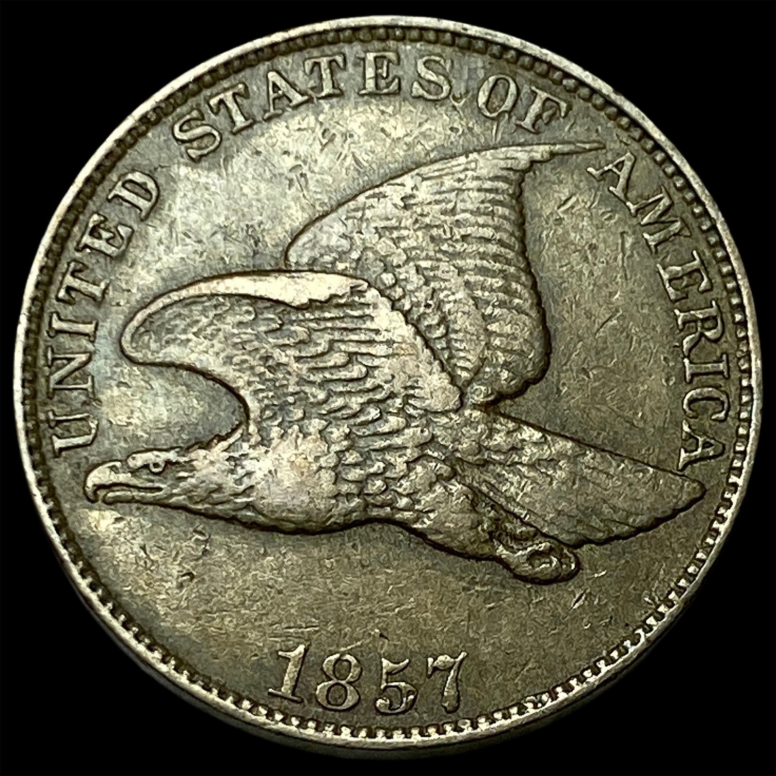 1857 Flying Eagle Cent CLOSELY UNCIRCULATED: 1857 Flying Eagle Cent CLOSELY UNCIRCULATED