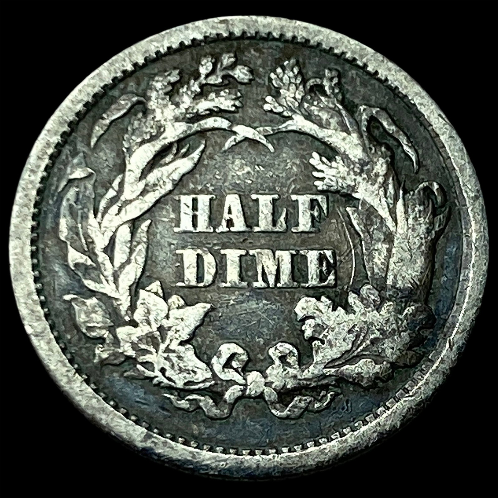 1861 Silver Seated Liberty Half Dime LIGHTLY CIRCULATED - 2
