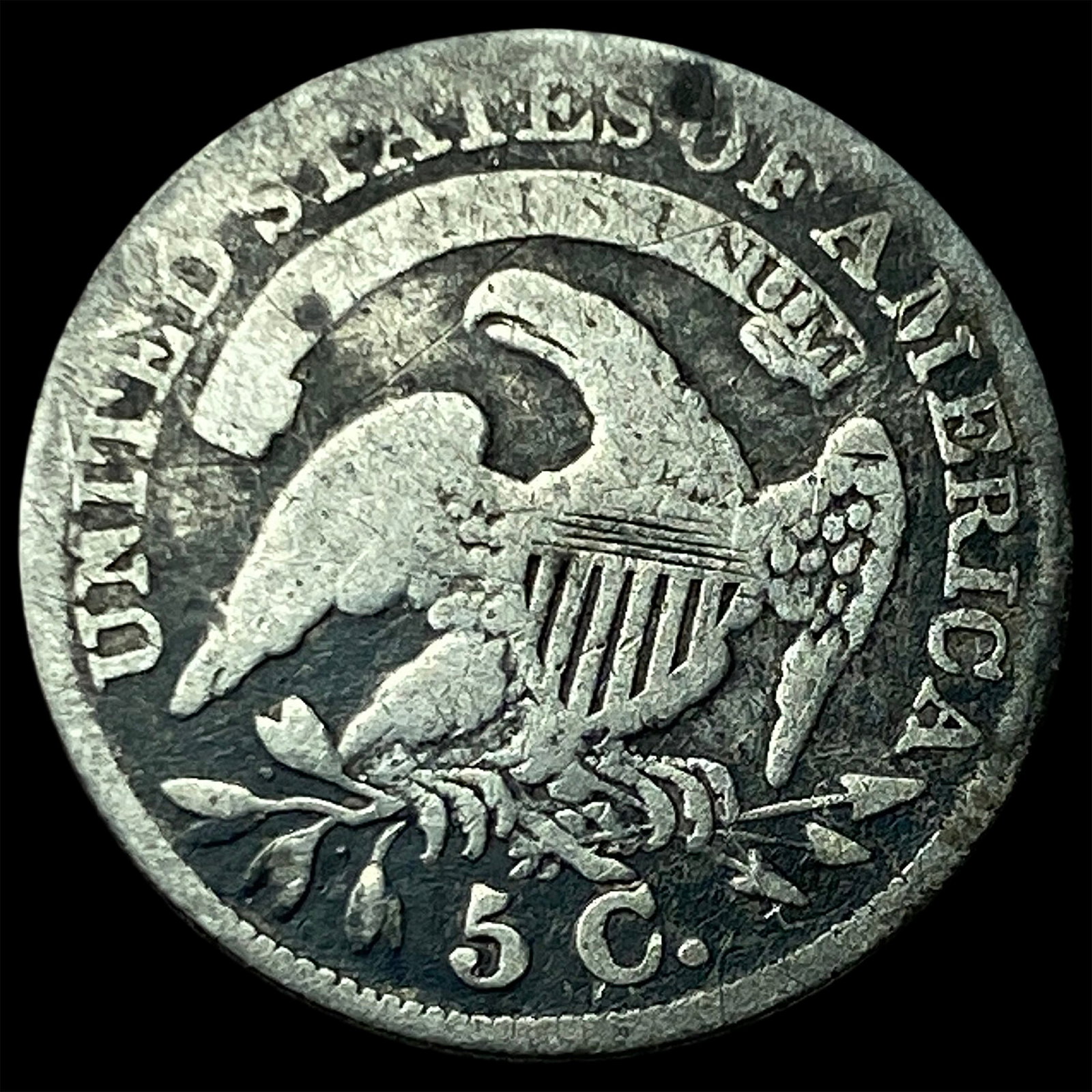 1832 'Filled 8' Capped Bust Half Dime NICELY CIRCULATED - 2