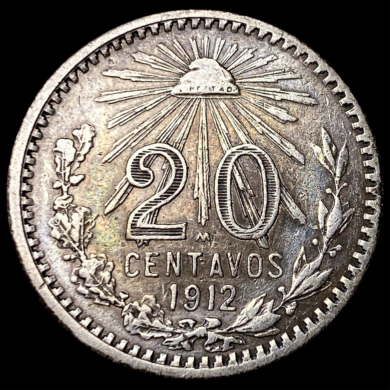 1912 Mexico Silver 20 Centavos (1 of 2)