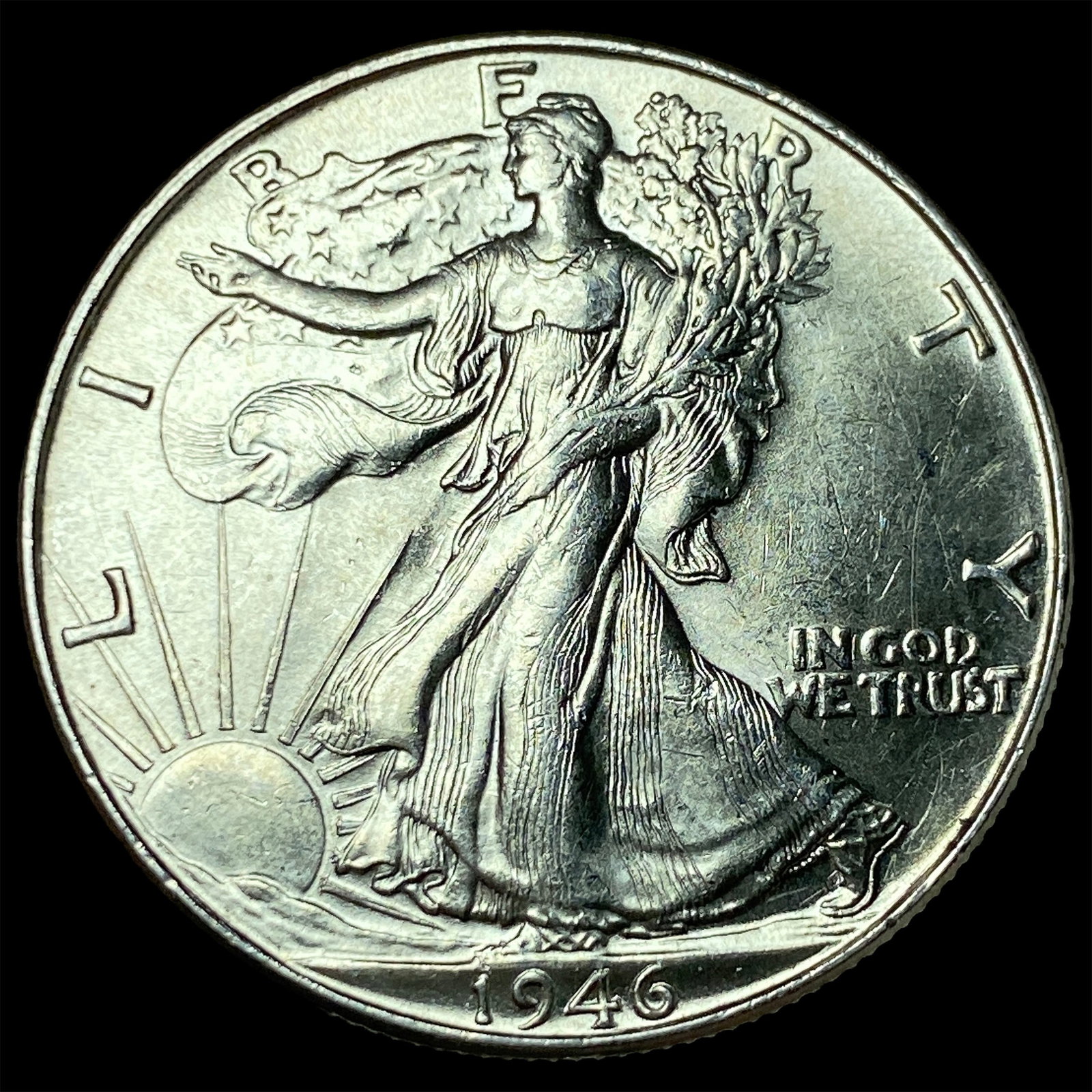 1946 Silver Walking Liberty Half Dollar GEM BU: 1946 Silver Walking Liberty Half Dollar GEM BU